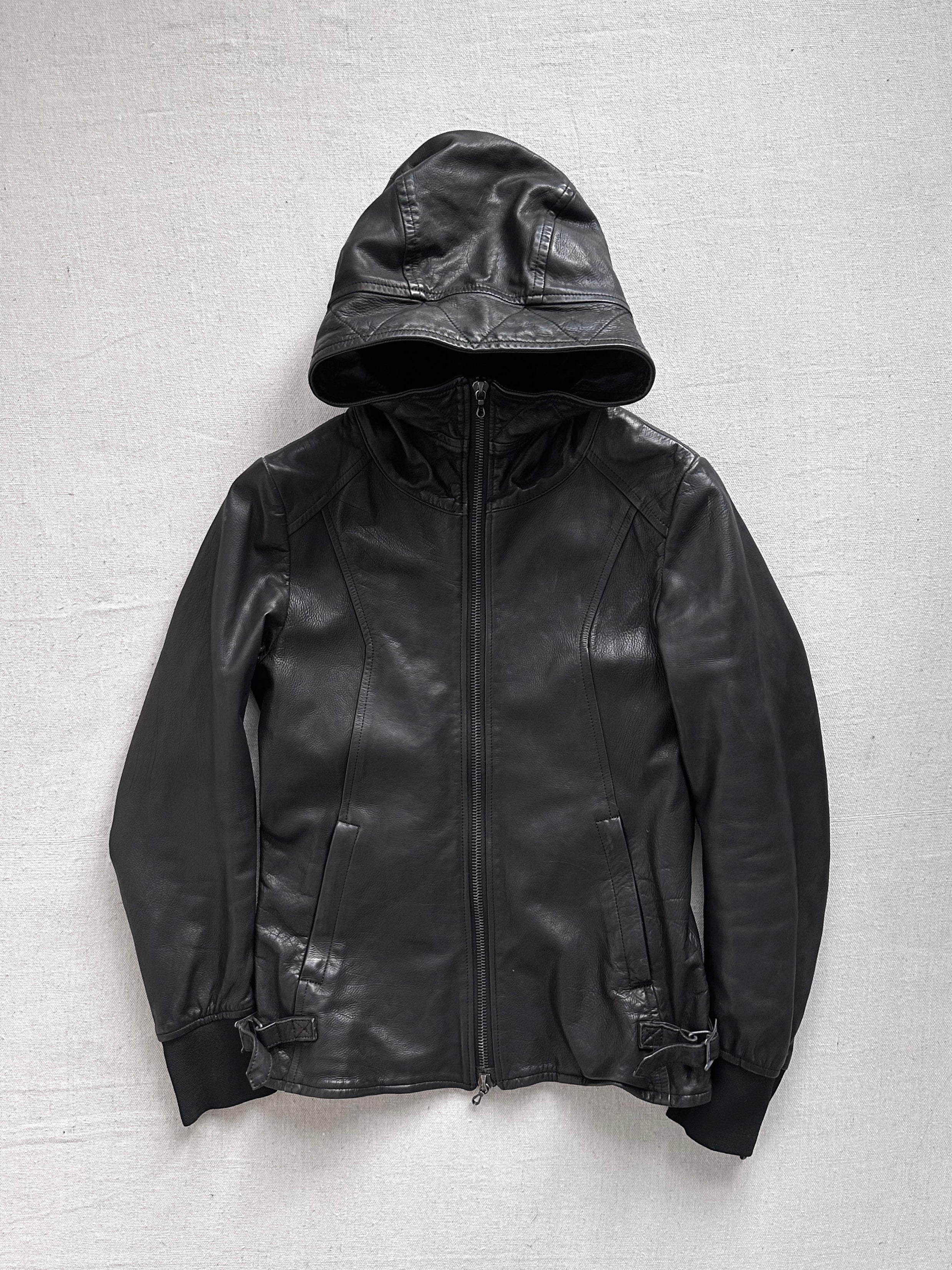 Attachment Kazuyuki Kumagai Object Dyed Calf Leather Rider Jacket
