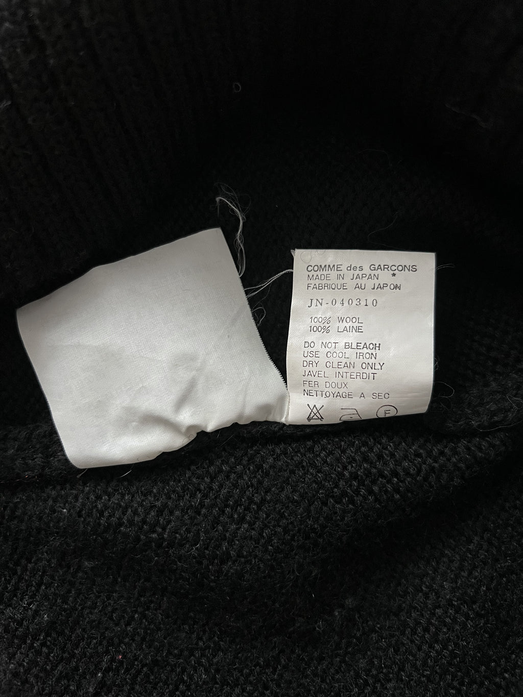 Junya Watanabe 1996 Heavy Knit Wool Turtleneck Sweater