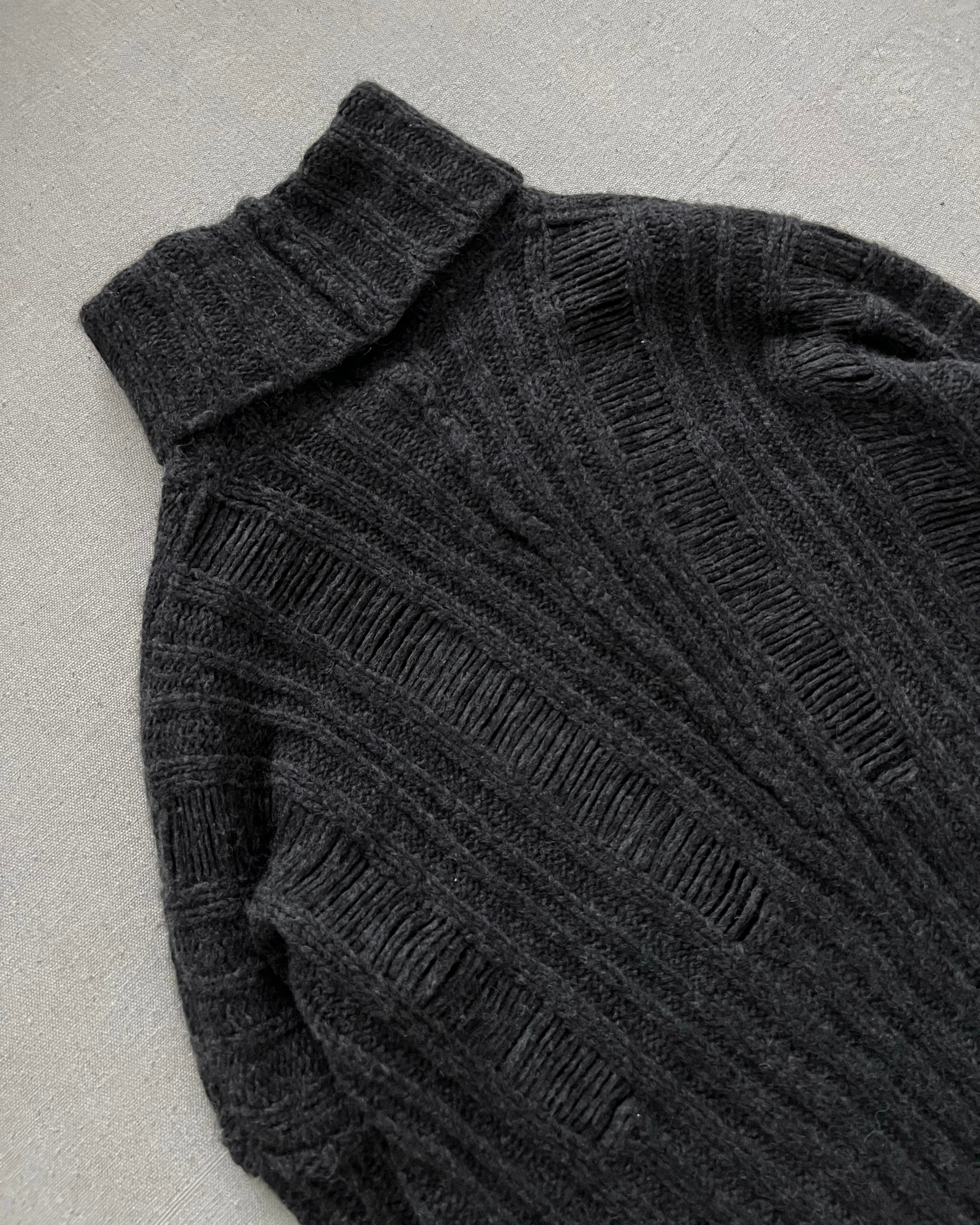 Isabel Benenato AW11-12 Distressed Royal Baby Alpaca Knit Cardigan