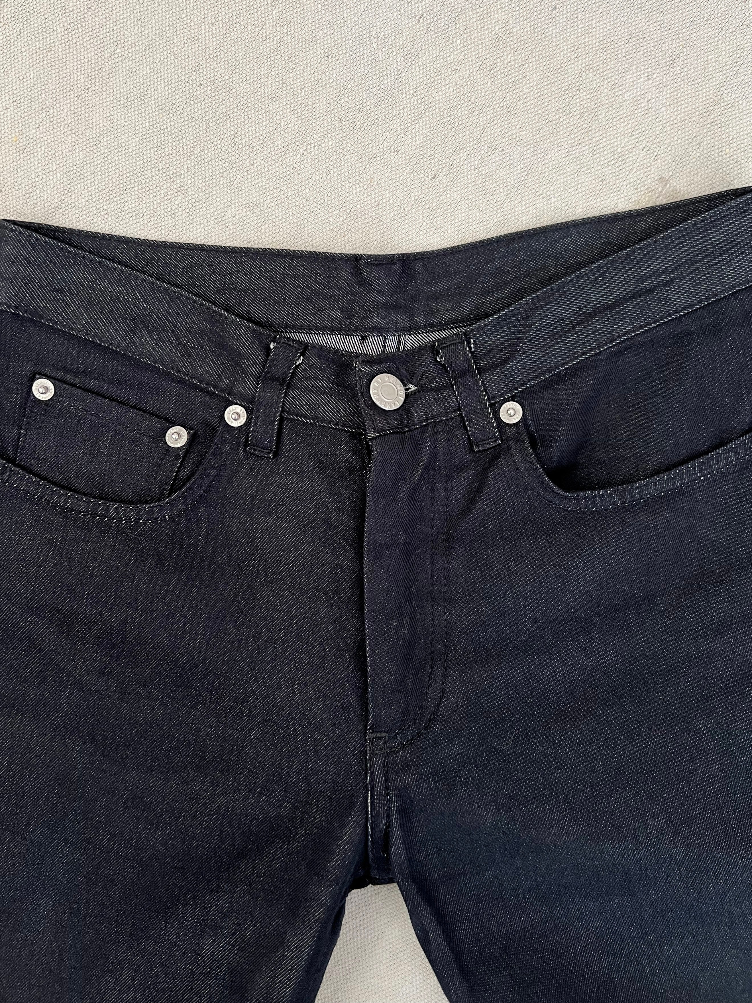 Helmut Lang 1990s Raw Silk Denim Jeans