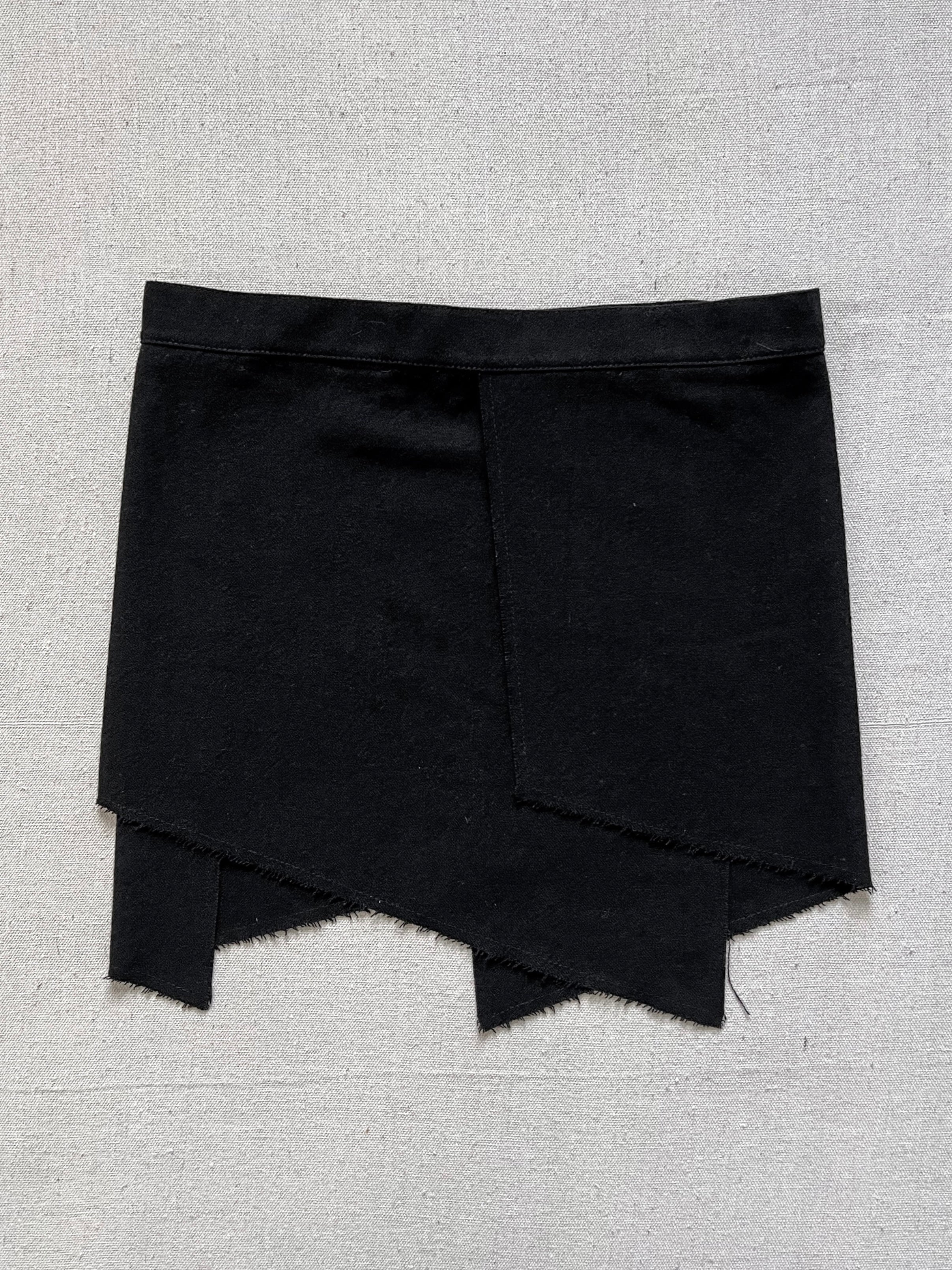 Primordial Is Primitive Avant-Garde Wrap Mini Skirt