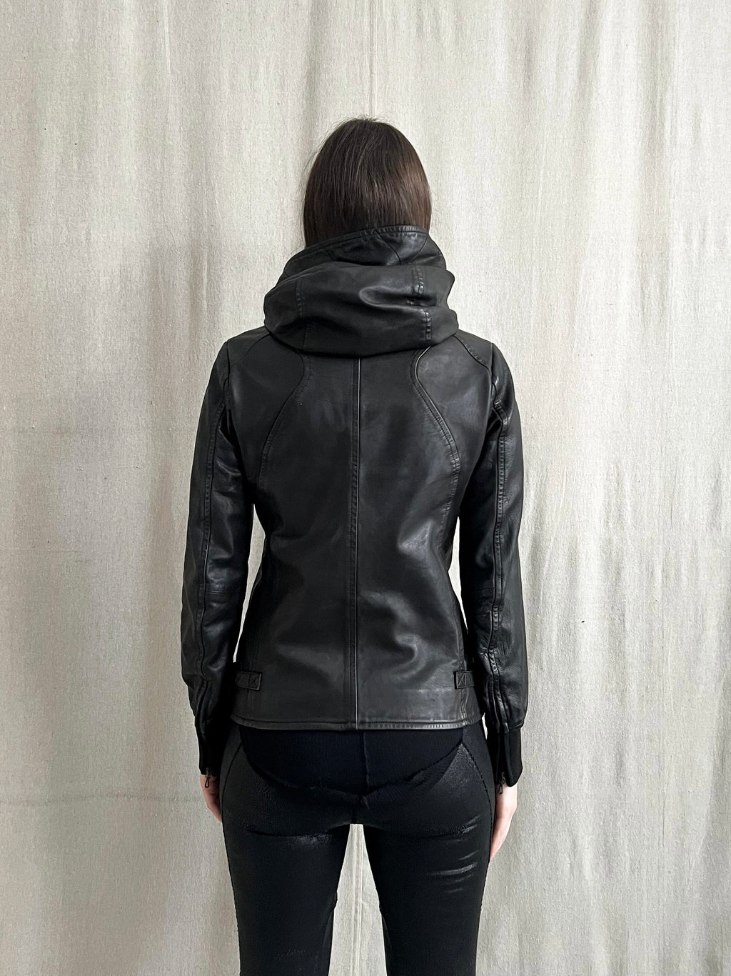 Attachment Kazuyuki Kumagai Object Dyed Calf Leather Rider Jacket