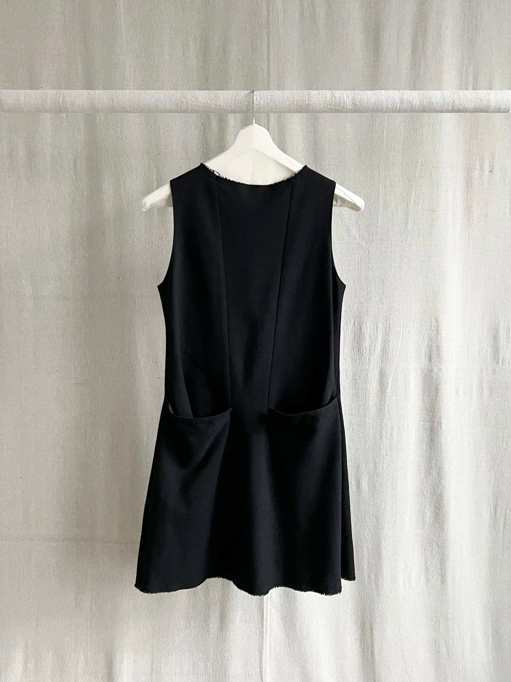 Yohji Yamamoto Zip Neck Alpaca Wool Dress