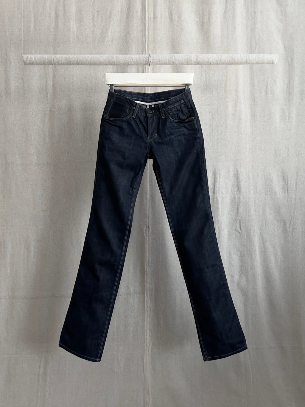 Rick Owens SLAB Greased Bootcut Indigo Denim