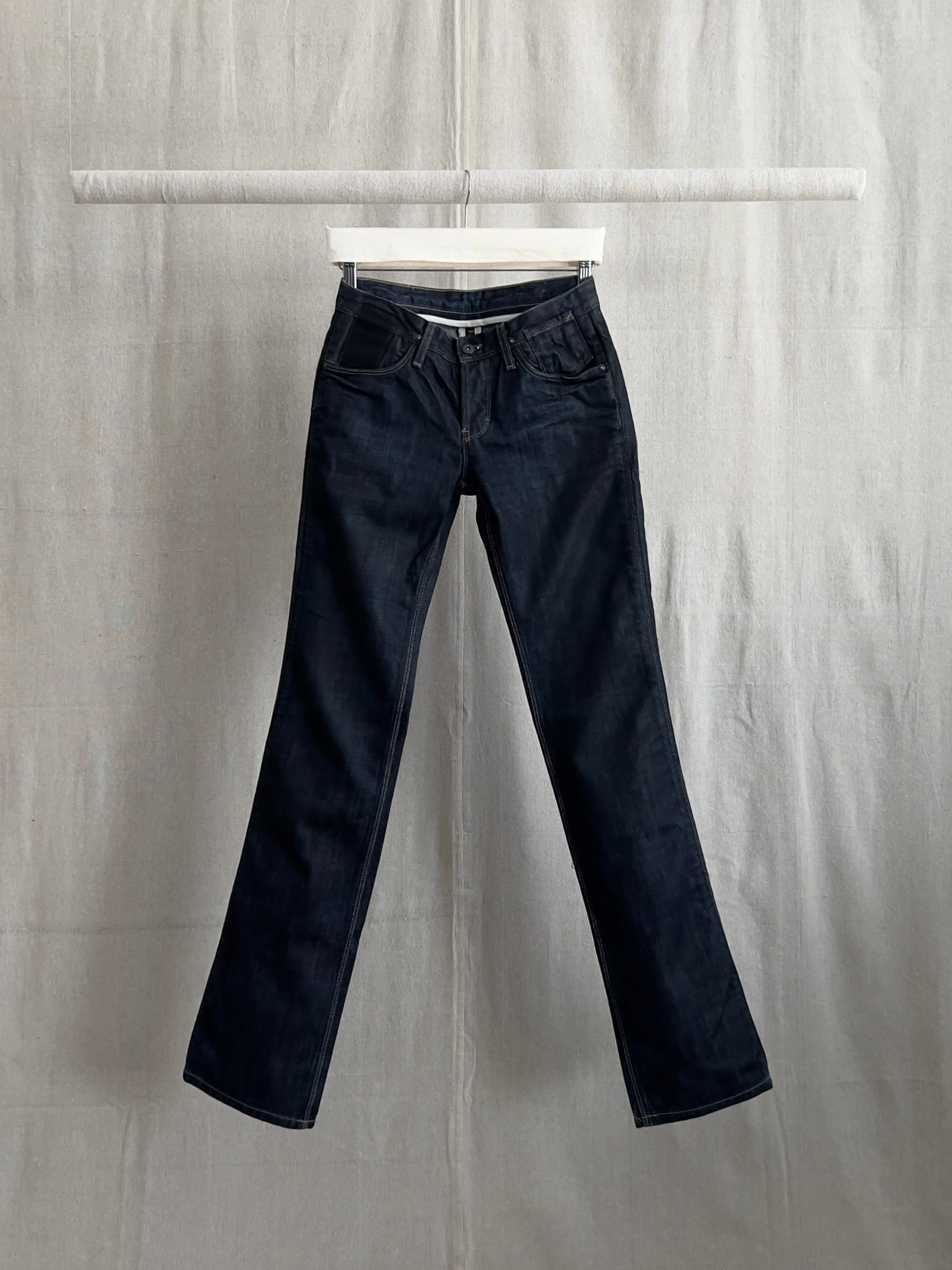 Rick Owens SLAB Greased Bootcut Indigo Denim