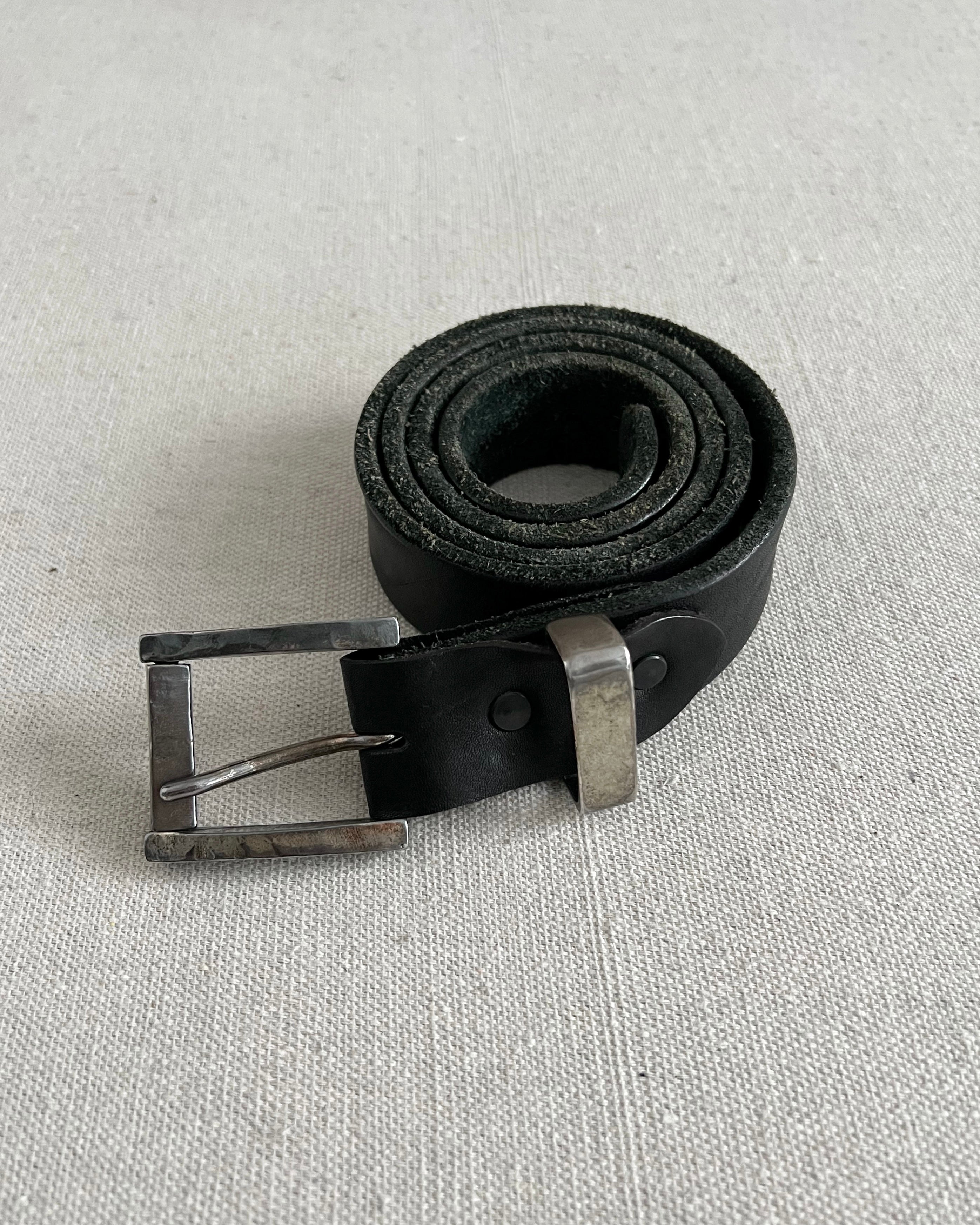 Isamu Katayama BACKLASH Heavyweight JP Shoulder Garment-Dyed Roller Buckle Belt