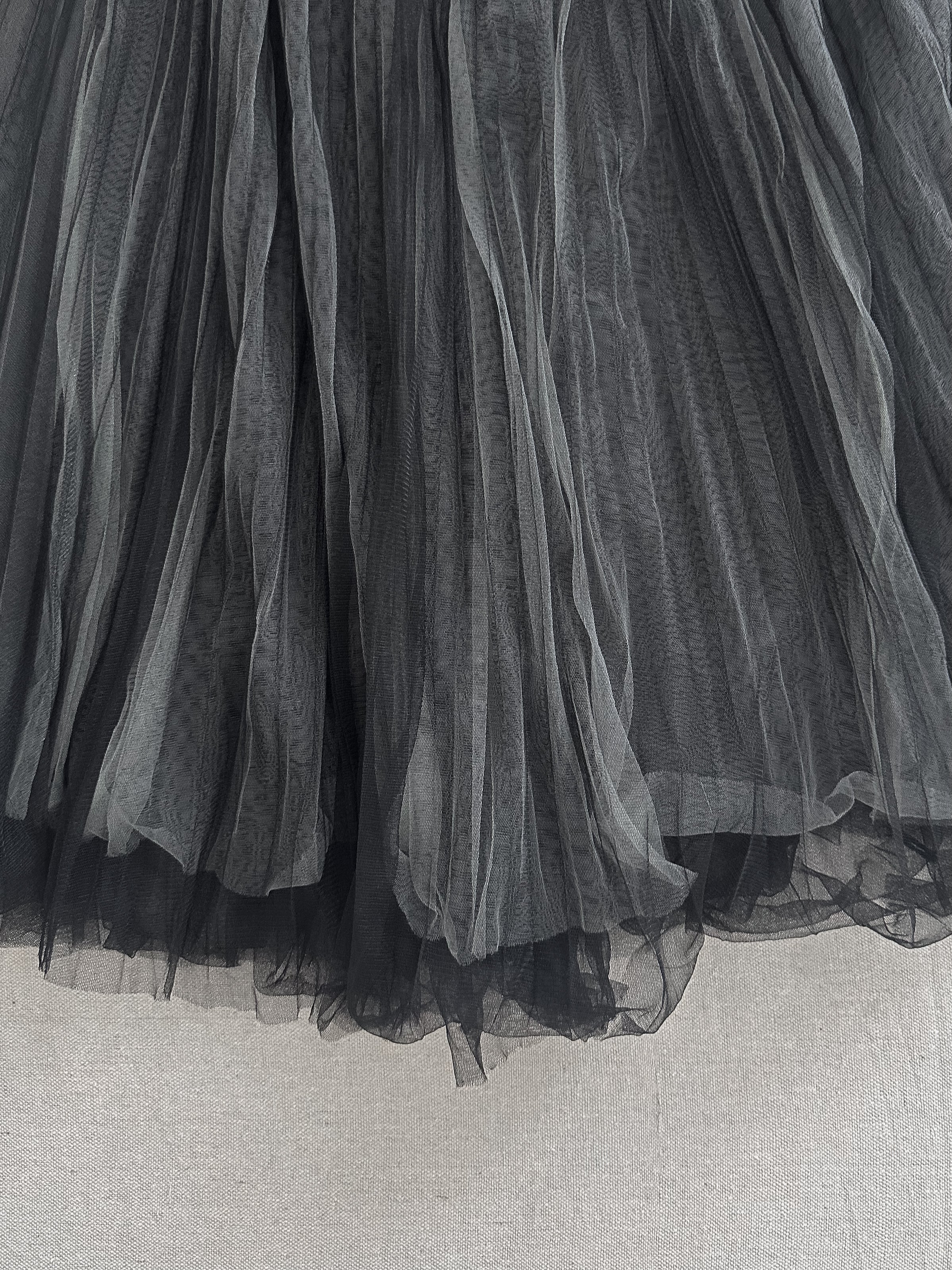 Vintage Gothic Layered Tulle Ballet Skirt