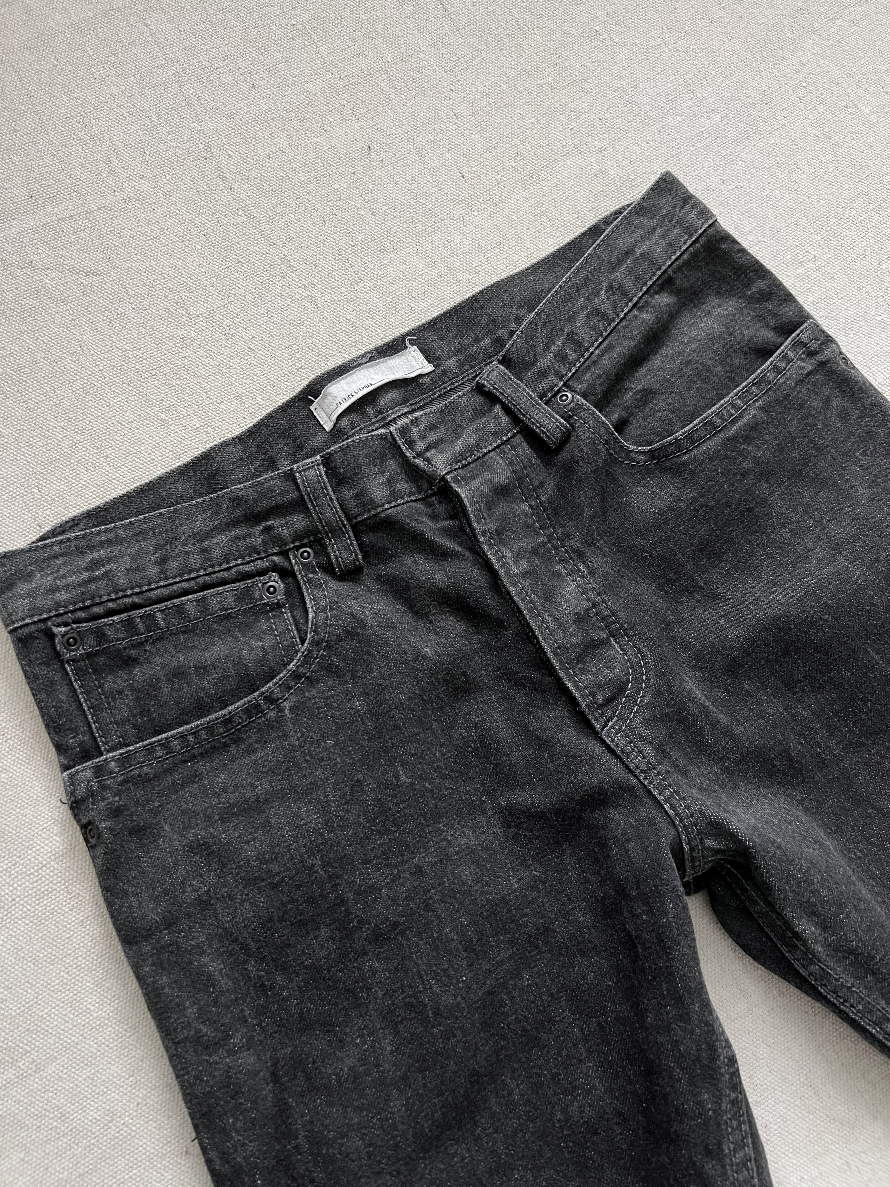 Patrick Stephan Japan Slim Cut Denim Jeans Washed Black