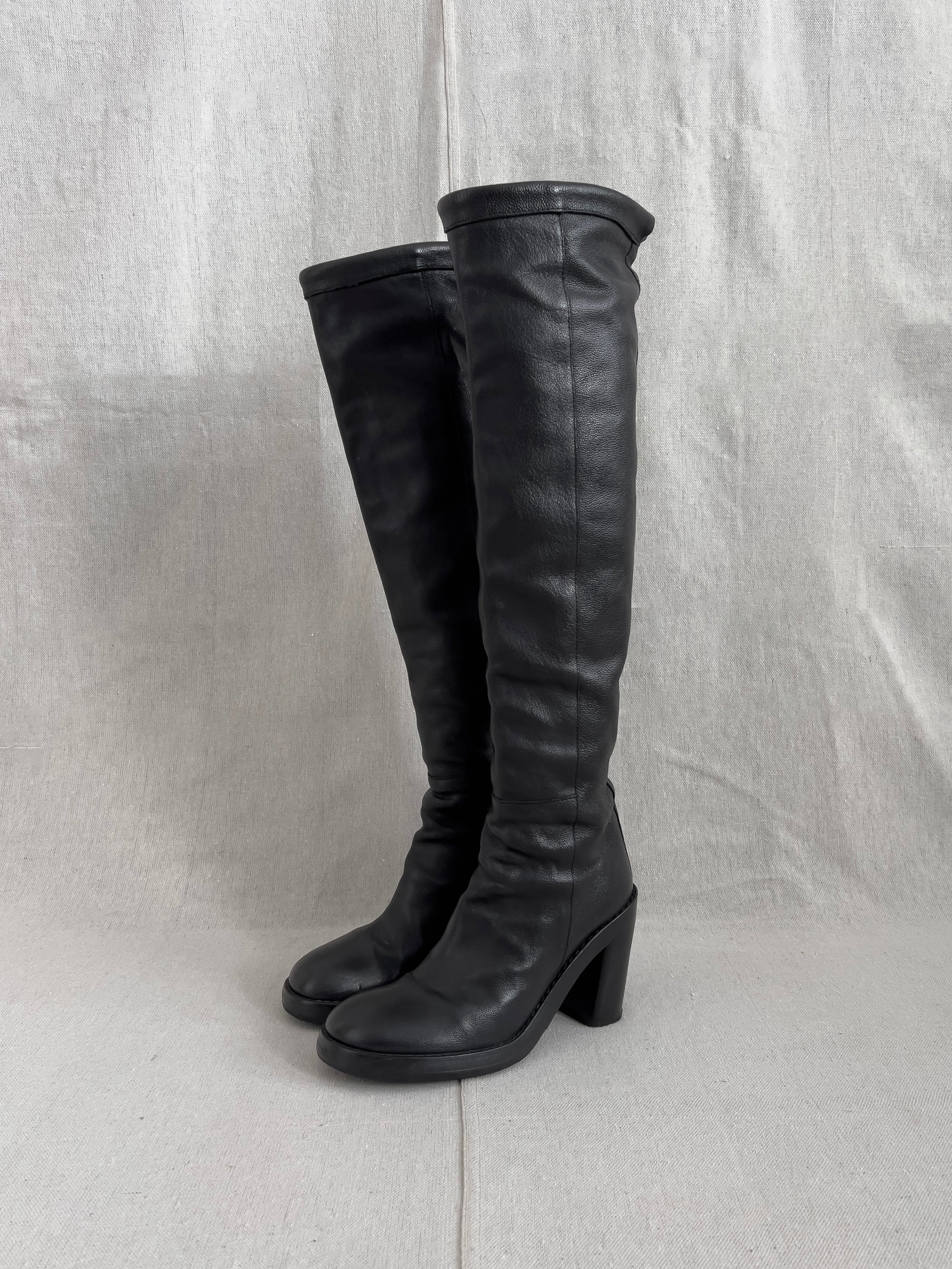 Ann Demeulemeester Tall Leather Riding Boots