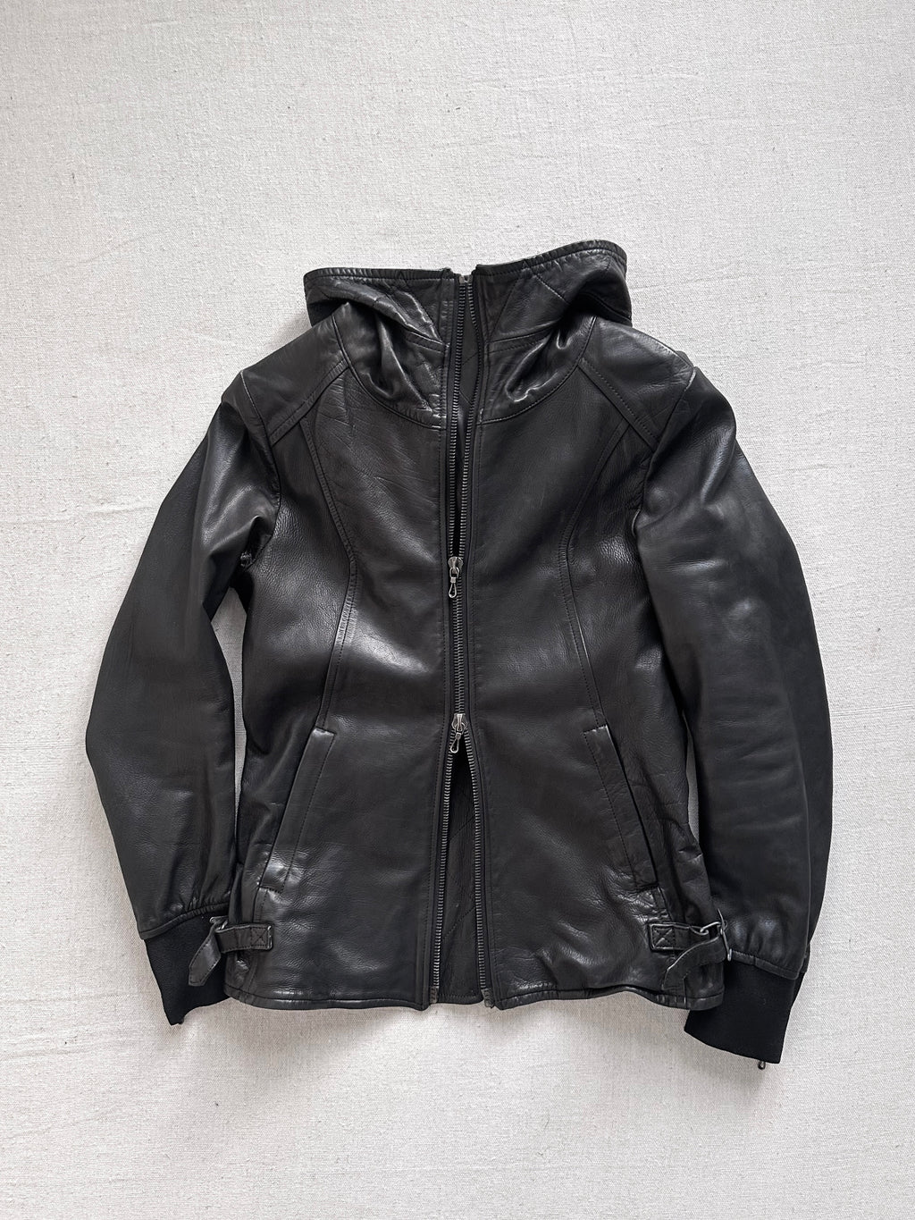 Attachment Kazuyuki Kumagai Object Dyed Calf Leather Rider Jacket