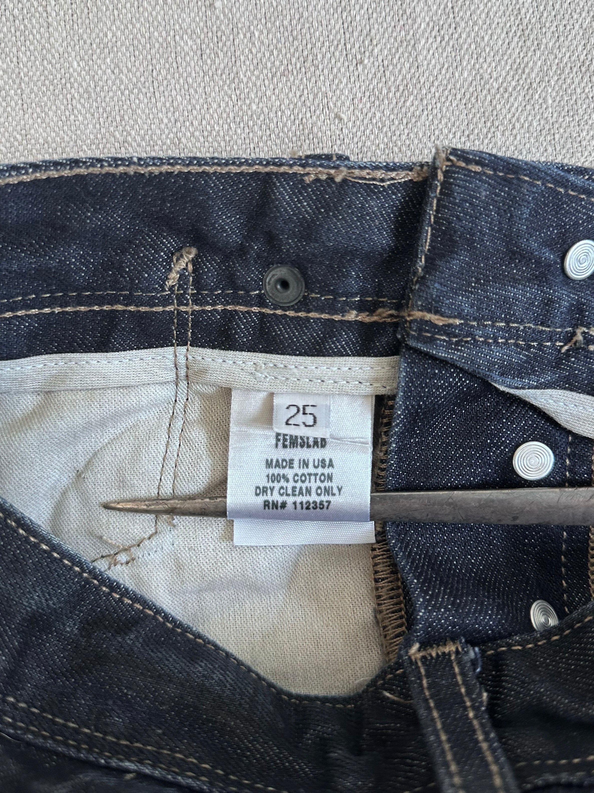 Rick Owens SLAB Greased Bootcut Indigo Denim
