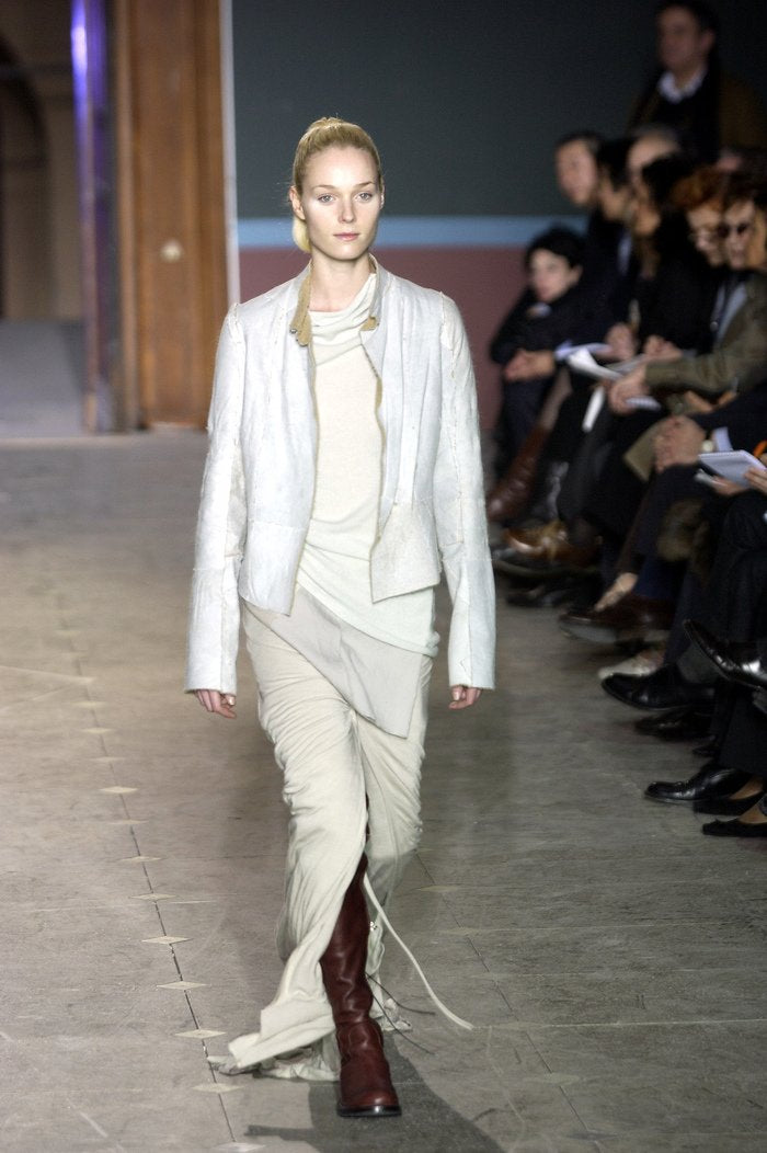 Rick Owens AW03 ‘TRUCKER’ Runway Off-Shoulder Merino Knit