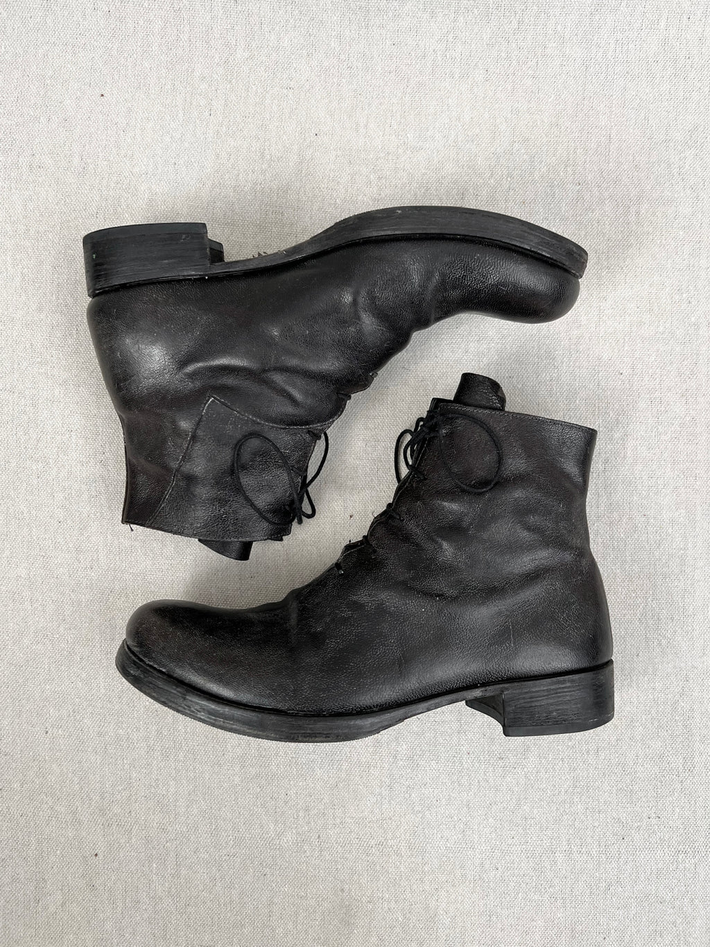 m.a+ S1B2 925 Staple Horsehide Laced Ankle Boots