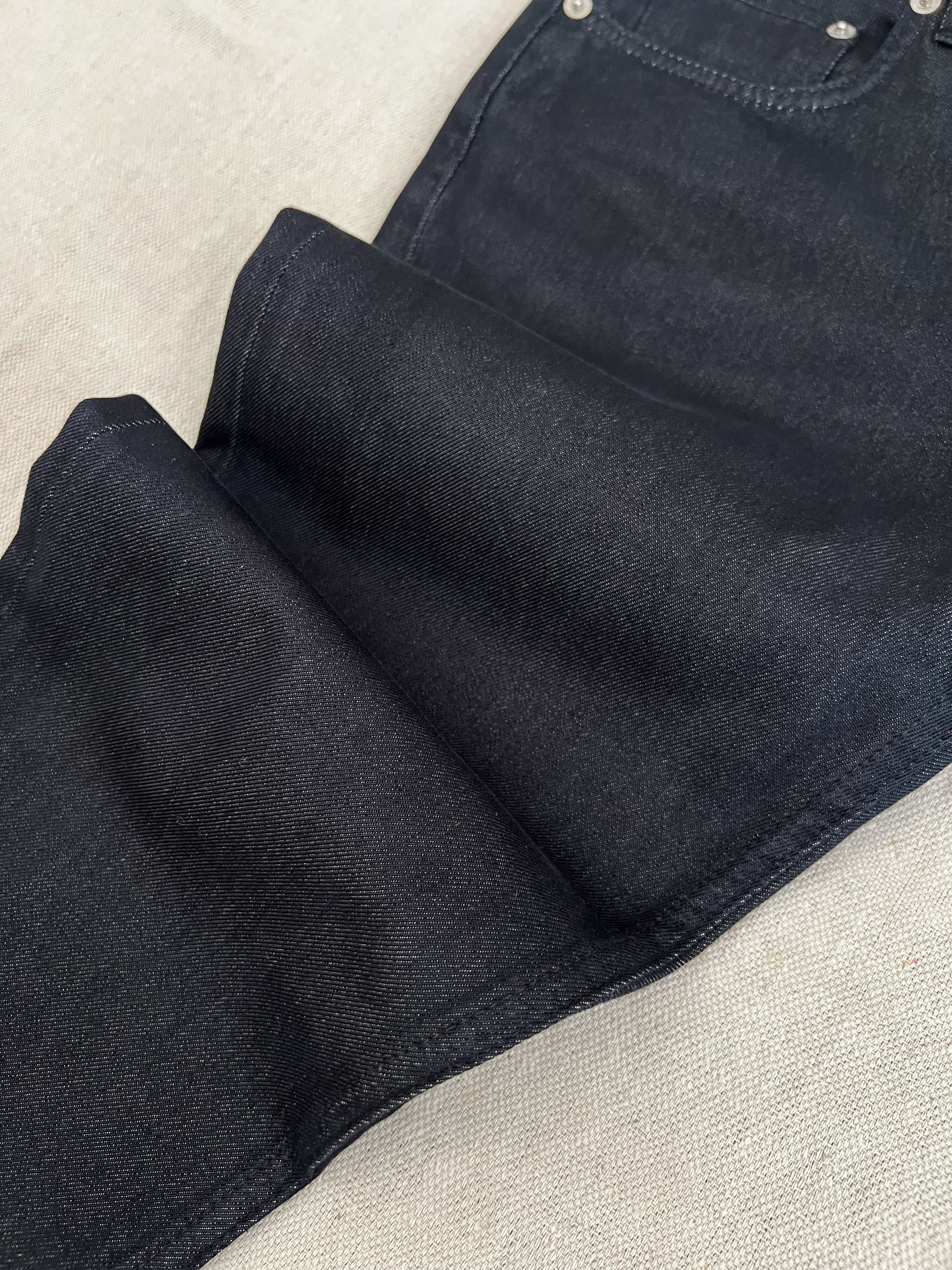 Helmut Lang 1990s Raw Silk Denim Jeans