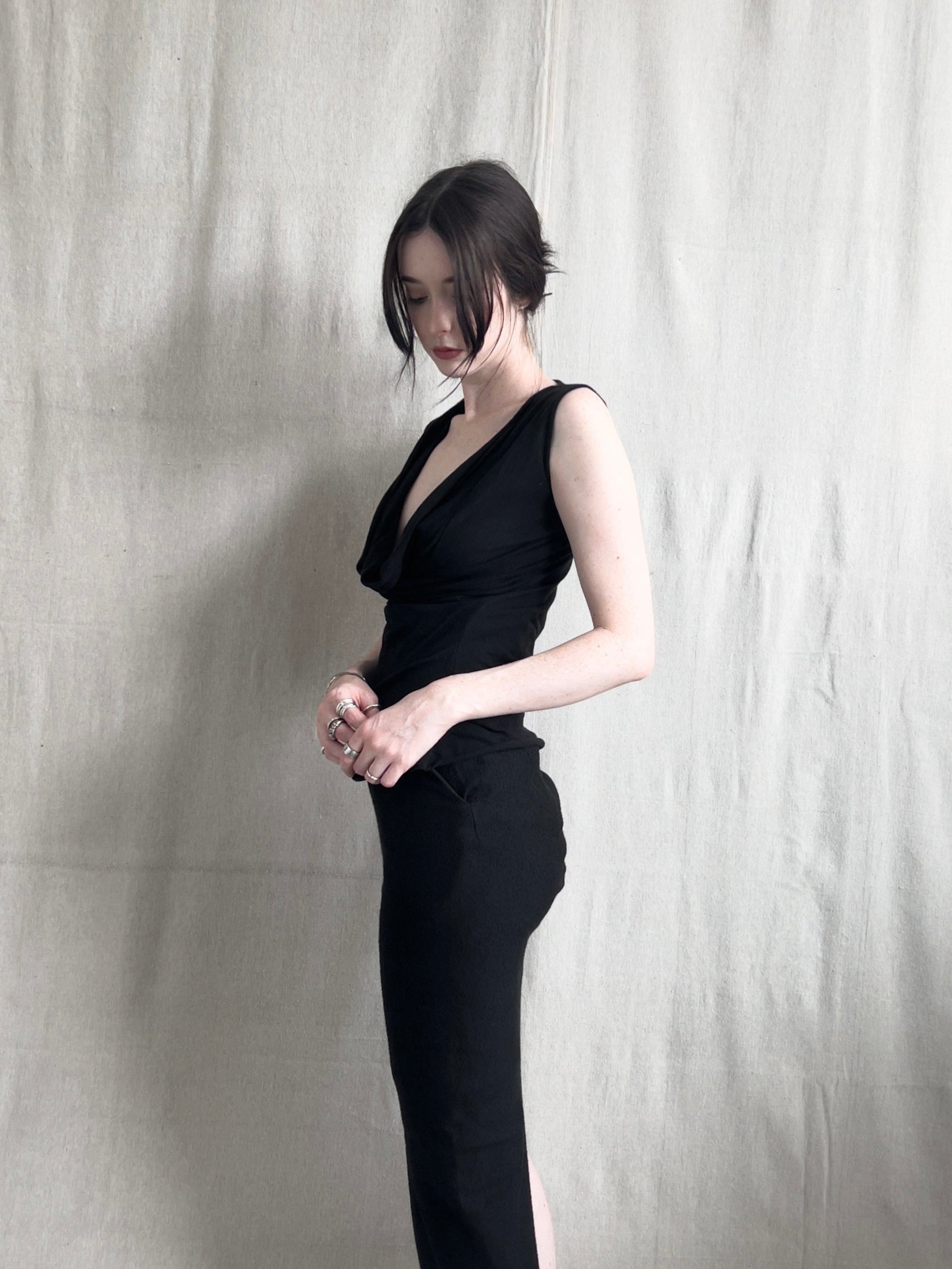 Rick Owens Lilies Draped Angora Blend Top