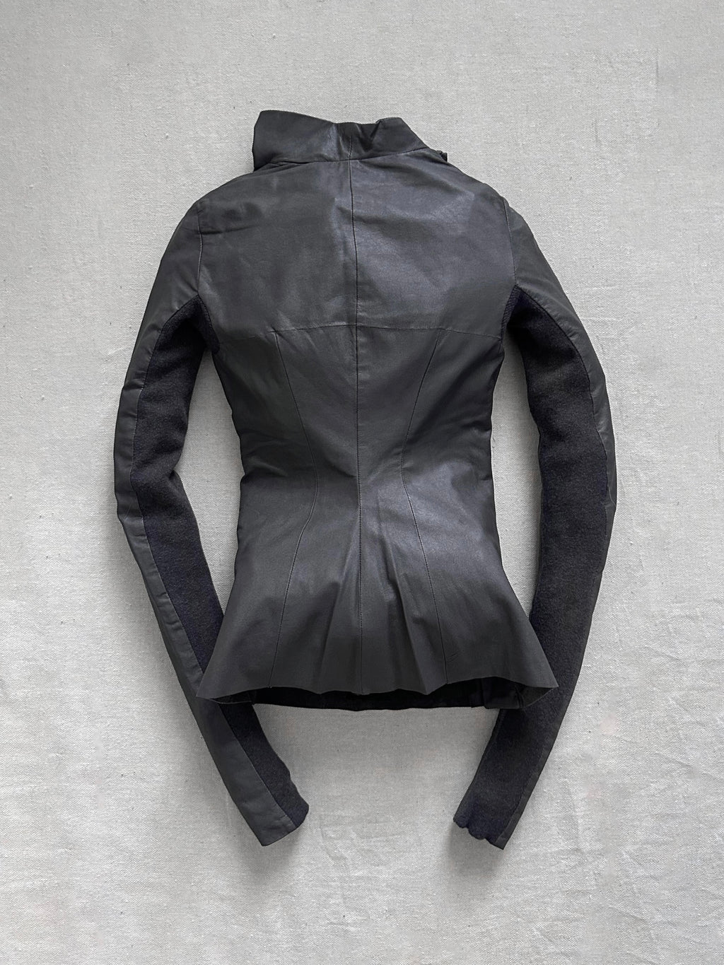 Rick Owens AW10 'GLEAM' Asymmetric Moto Zip Runway Leather