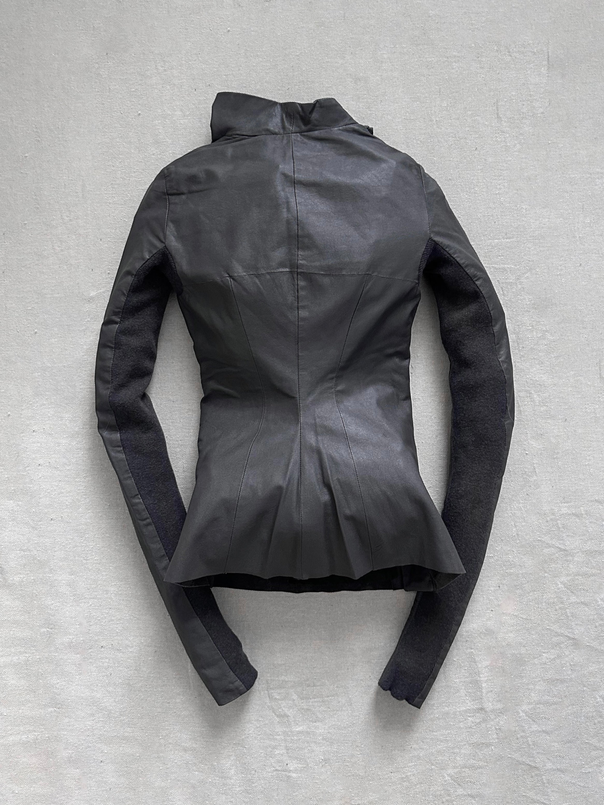 Rick Owens AW10 'GLEAM' Asymmetric Moto Zip Runway Leather