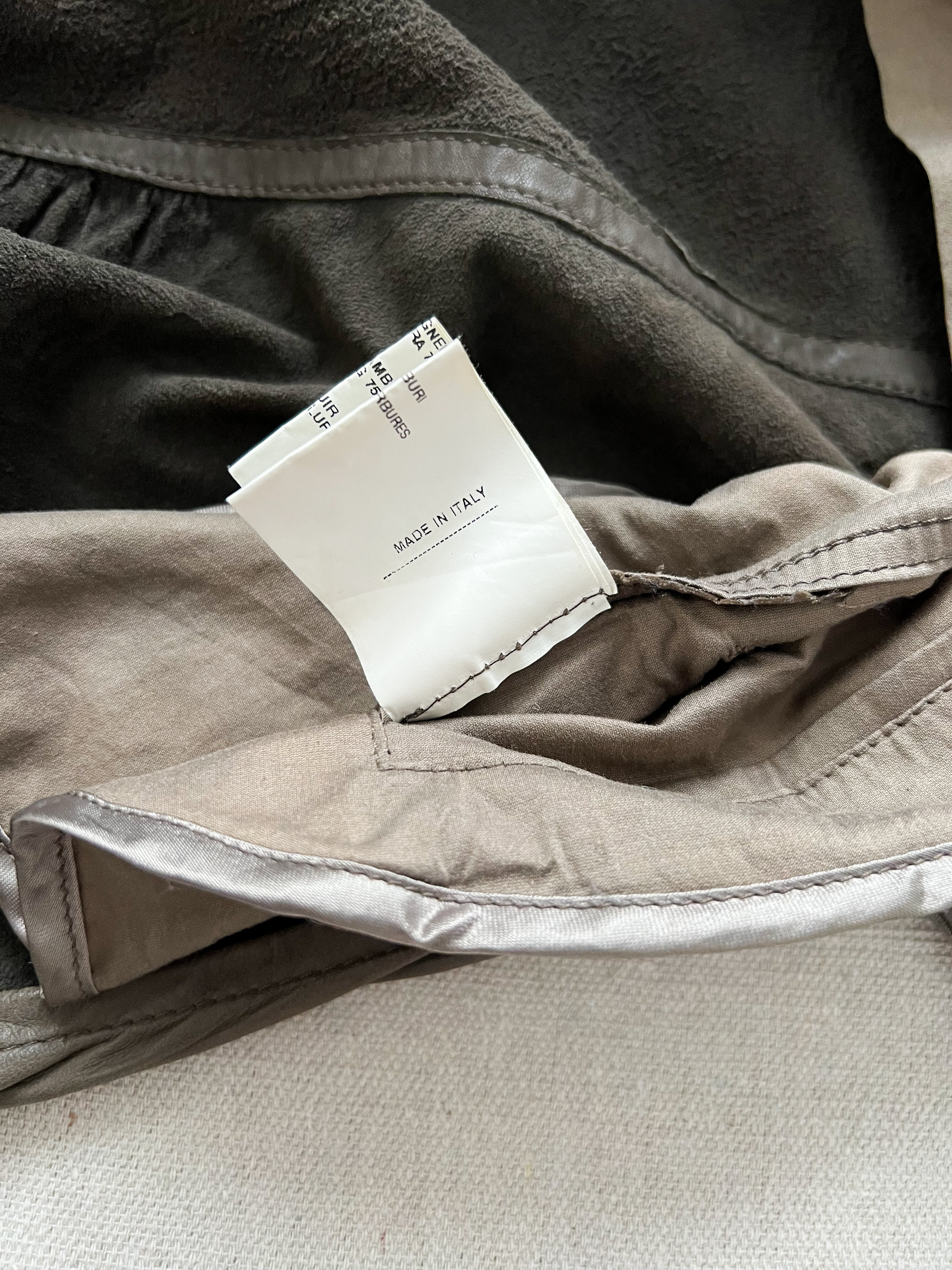 Rare Rick Owens 2000s Dust Strappy Draped Lamb Leather Jacket