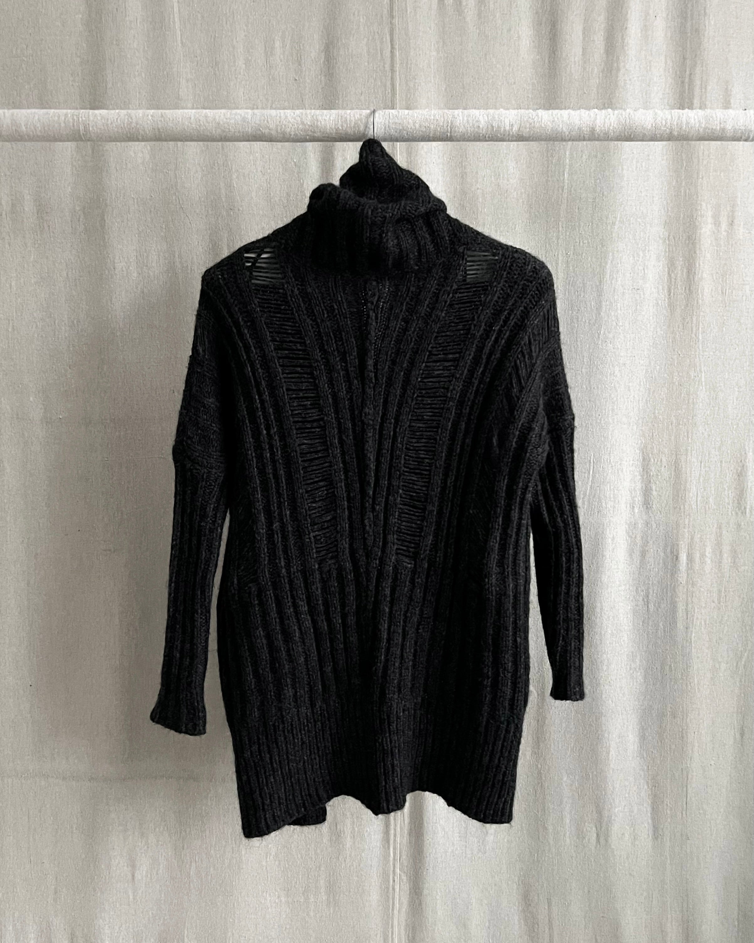 Isabel Benenato AW11-12 Distressed Royal Baby Alpaca Knit Cardigan