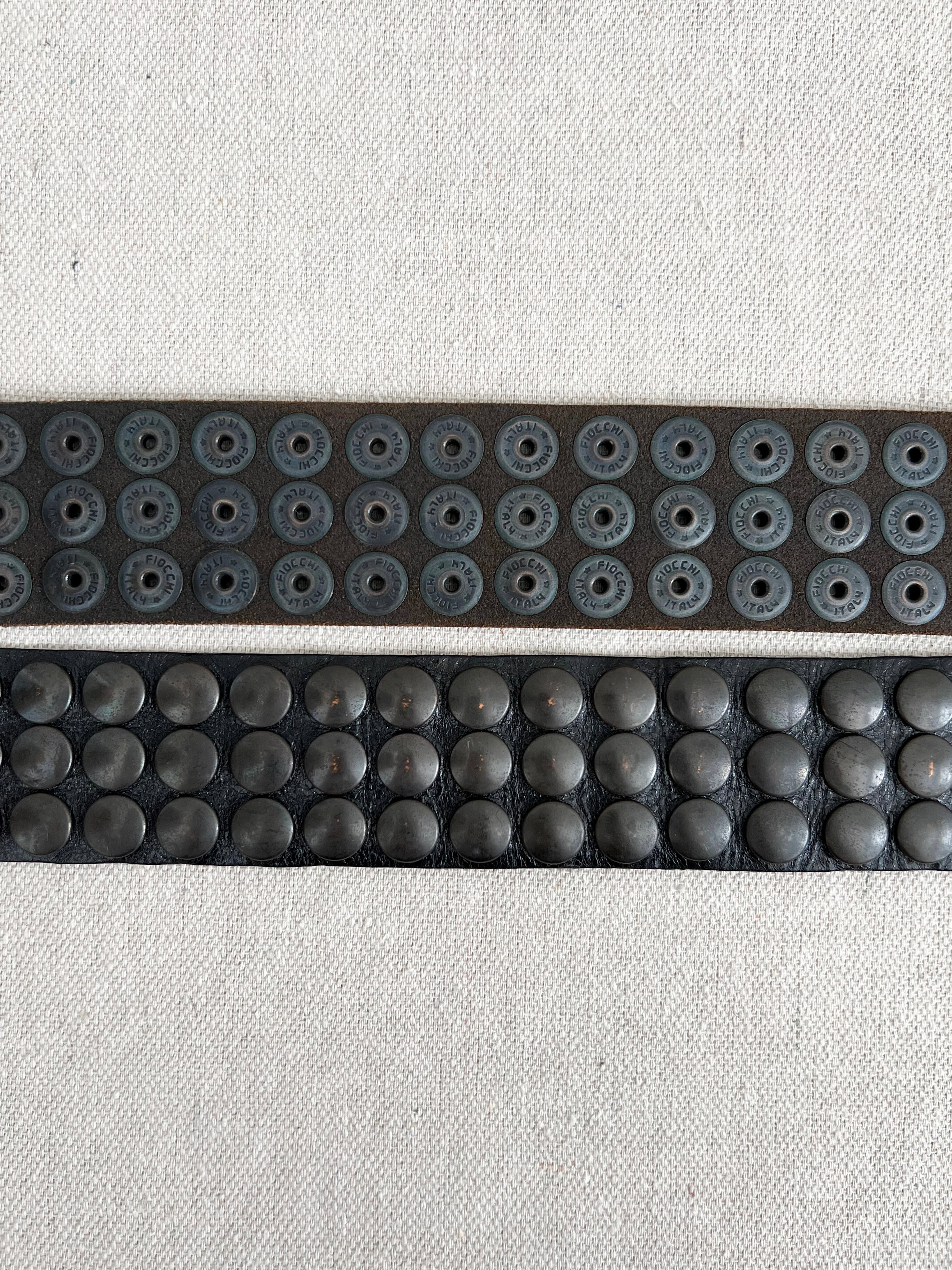 Vintage Neiman Marcus Heavyweight Push Stud Leather Belt