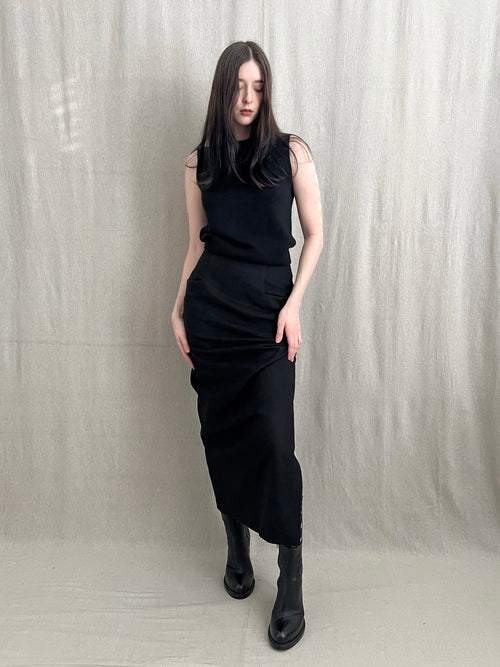 Annette Görtz Woolen Pillar Skirt
