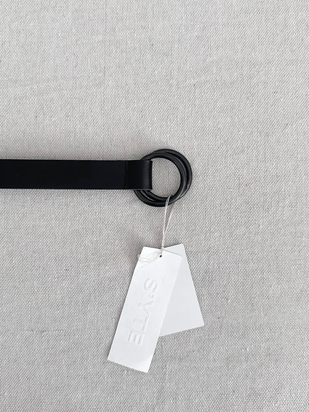 Yohji Yamamoto S’YTE Long Wrap Black Leather Ring Belt
