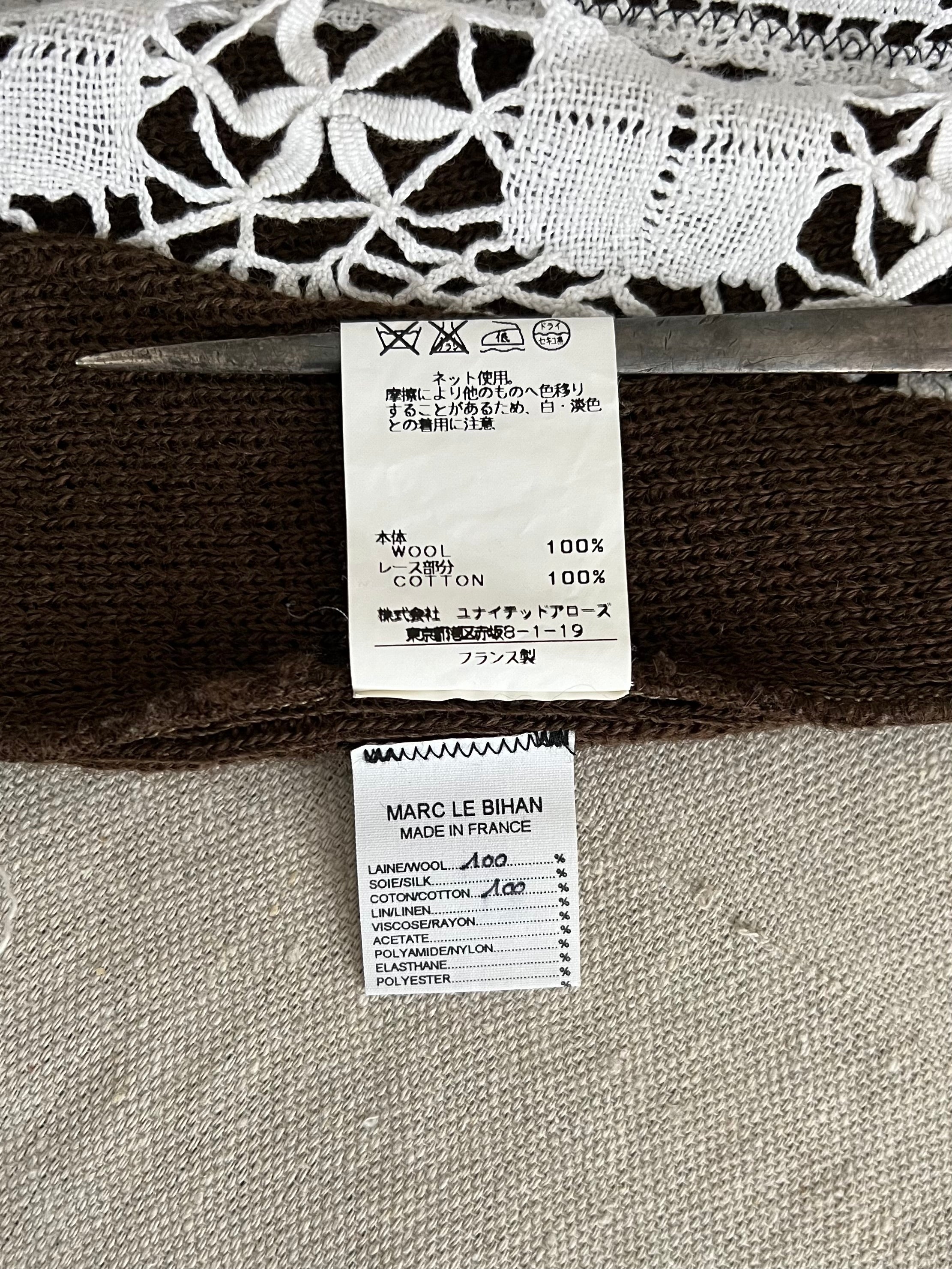Marc Le Bihan Vintage Crochet Wool Vest
