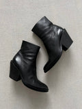 Ann Demeulemeester Baby Calf Cuban Heel Leather Ankle Boots