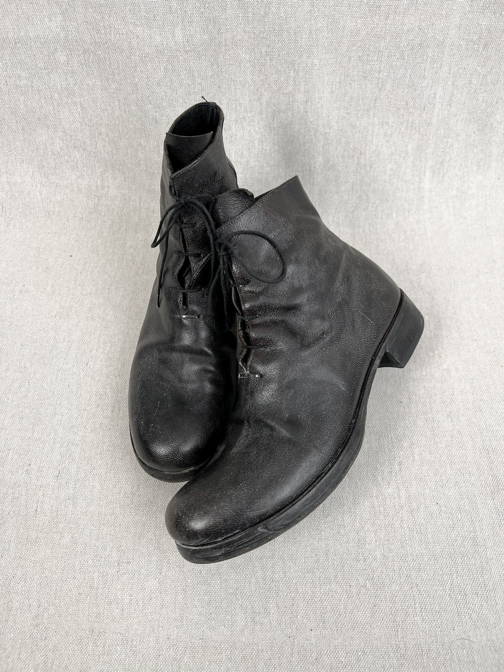 m.a+ S1B2 925 Staple Horsehide Laced Ankle Boots