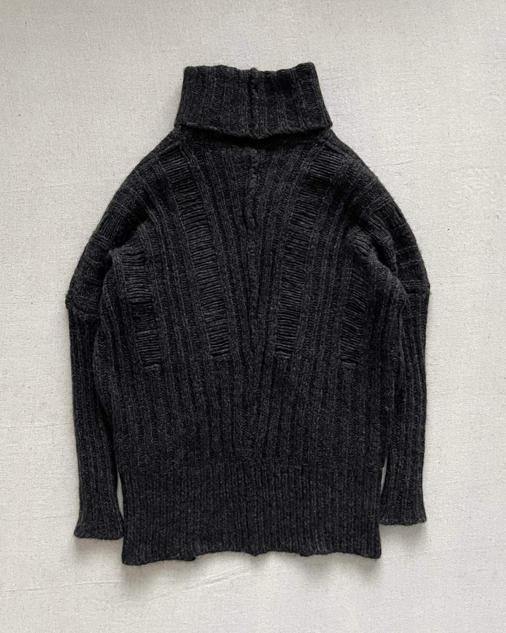Isabel Benenato AW11-12 Distressed Royal Baby Alpaca Knit Cardigan