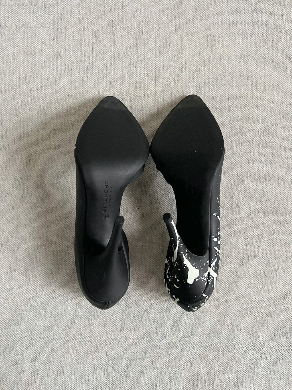 Vintage Givenchy Cut-Out Painted Stilettos
