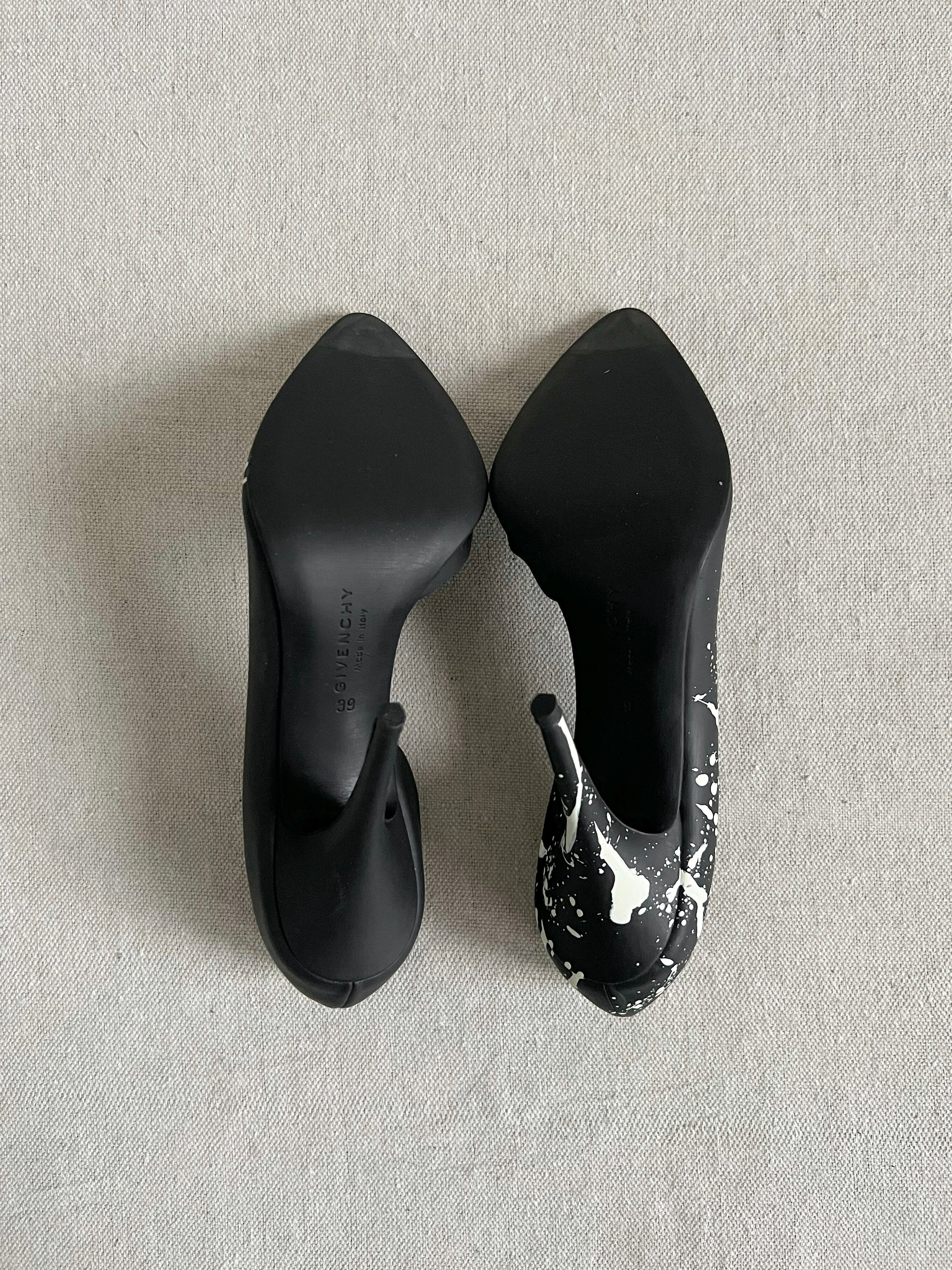 Vintage Givenchy Cut-Out Painted Stilettos