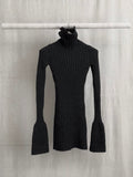 Yohji Yamamoto AW98 Runway Charcoal Knit Turtleneck Dress