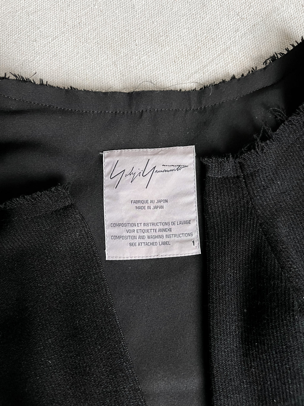 Yohji Yamamoto Zip Neck Alpaca Wool Dress