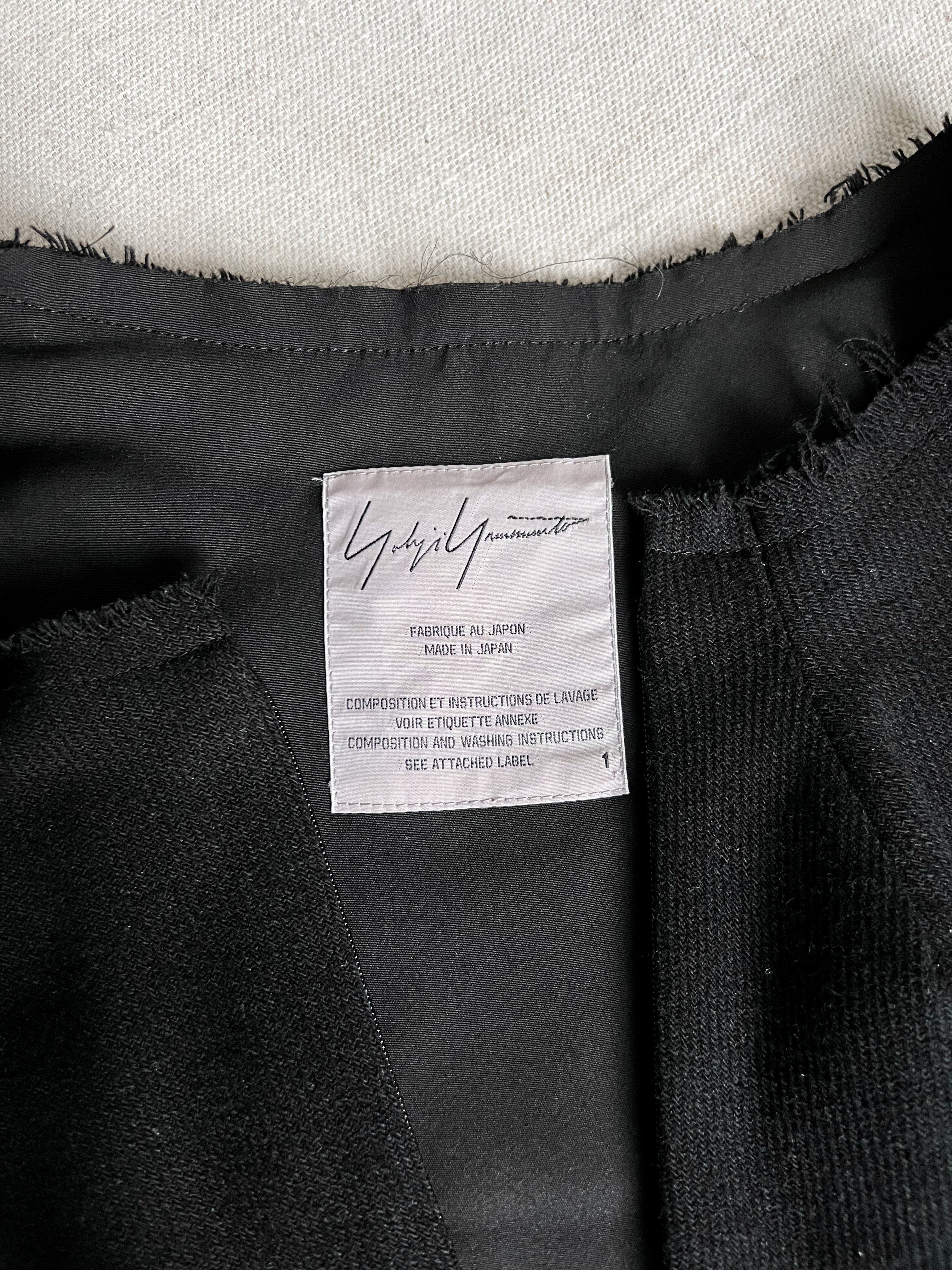 Yohji Yamamoto Zip Neck Alpaca Wool Dress