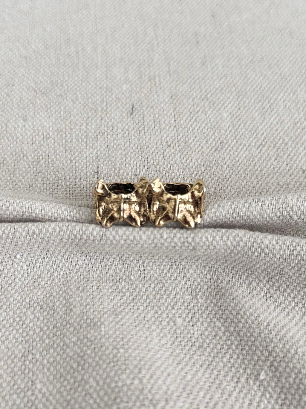 Vertebrae Two Finger Knuckle Ring