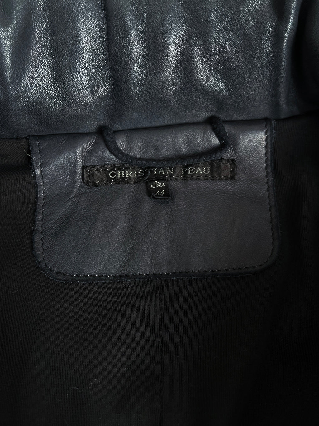 Christian Peau Mens Object Dyed Convertible Baby Lamb Leather Jacket