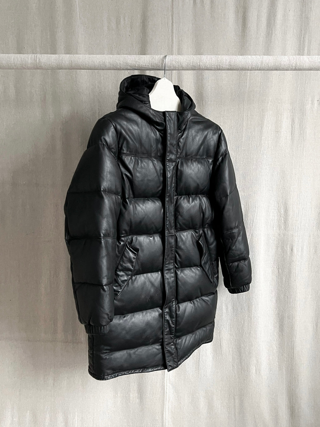 Comme Ca Du Mode Japan Horse Leather Down Puffer Coat