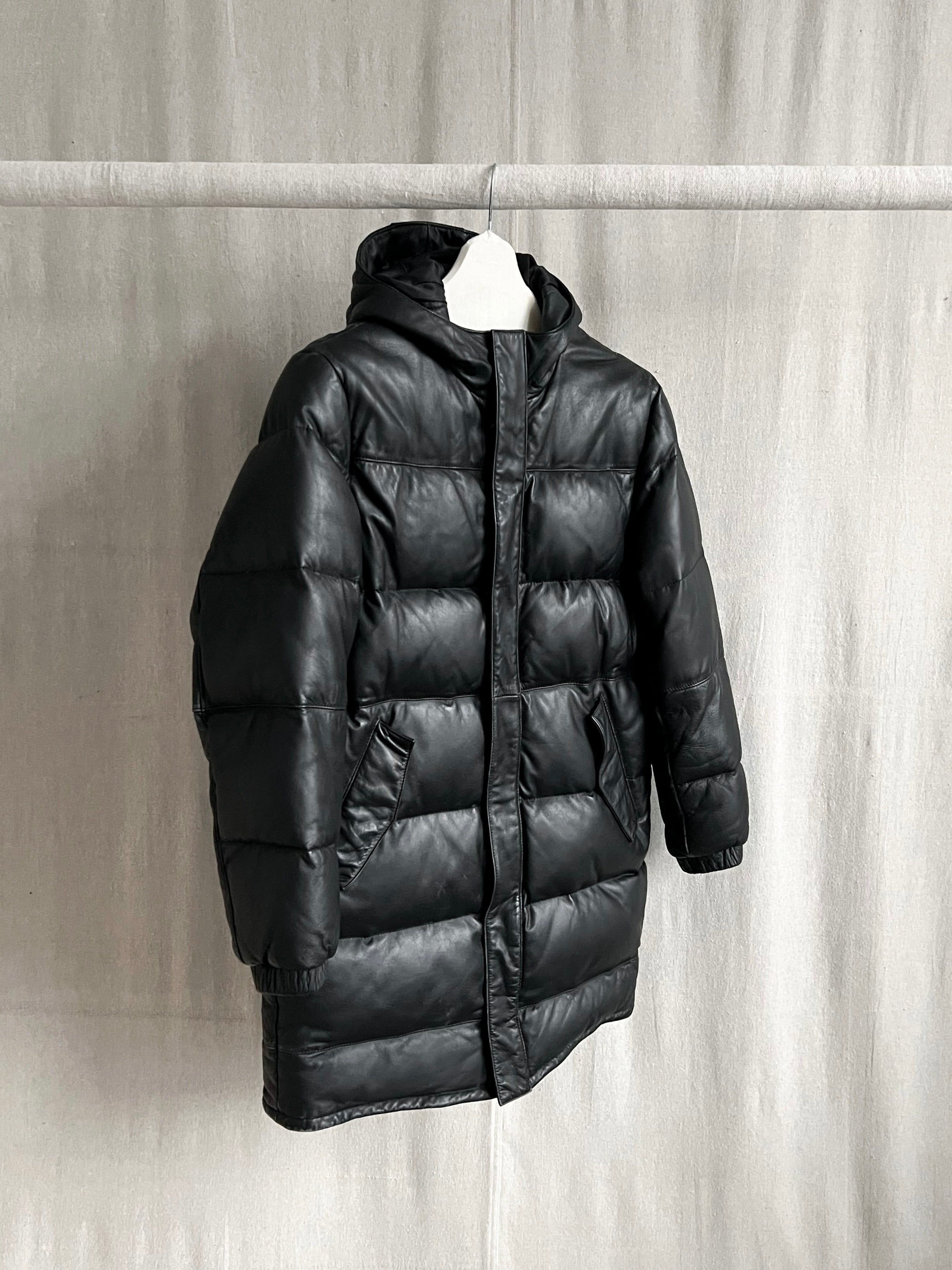 Comme Ca Du Mode Japan Horse Leather Down Puffer Coat