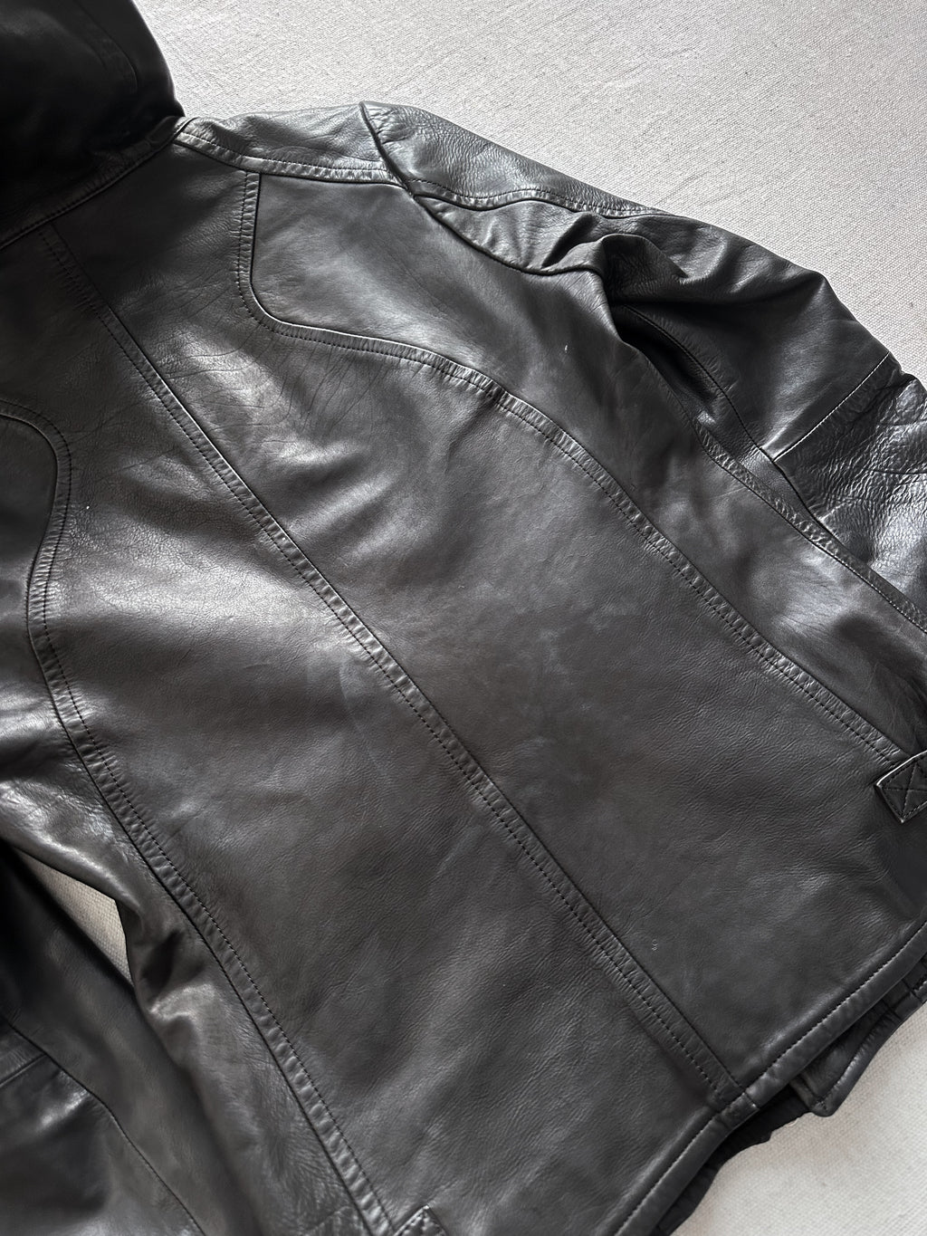 Attachment Kazuyuki Kumagai Object Dyed Calf Leather Rider Jacket