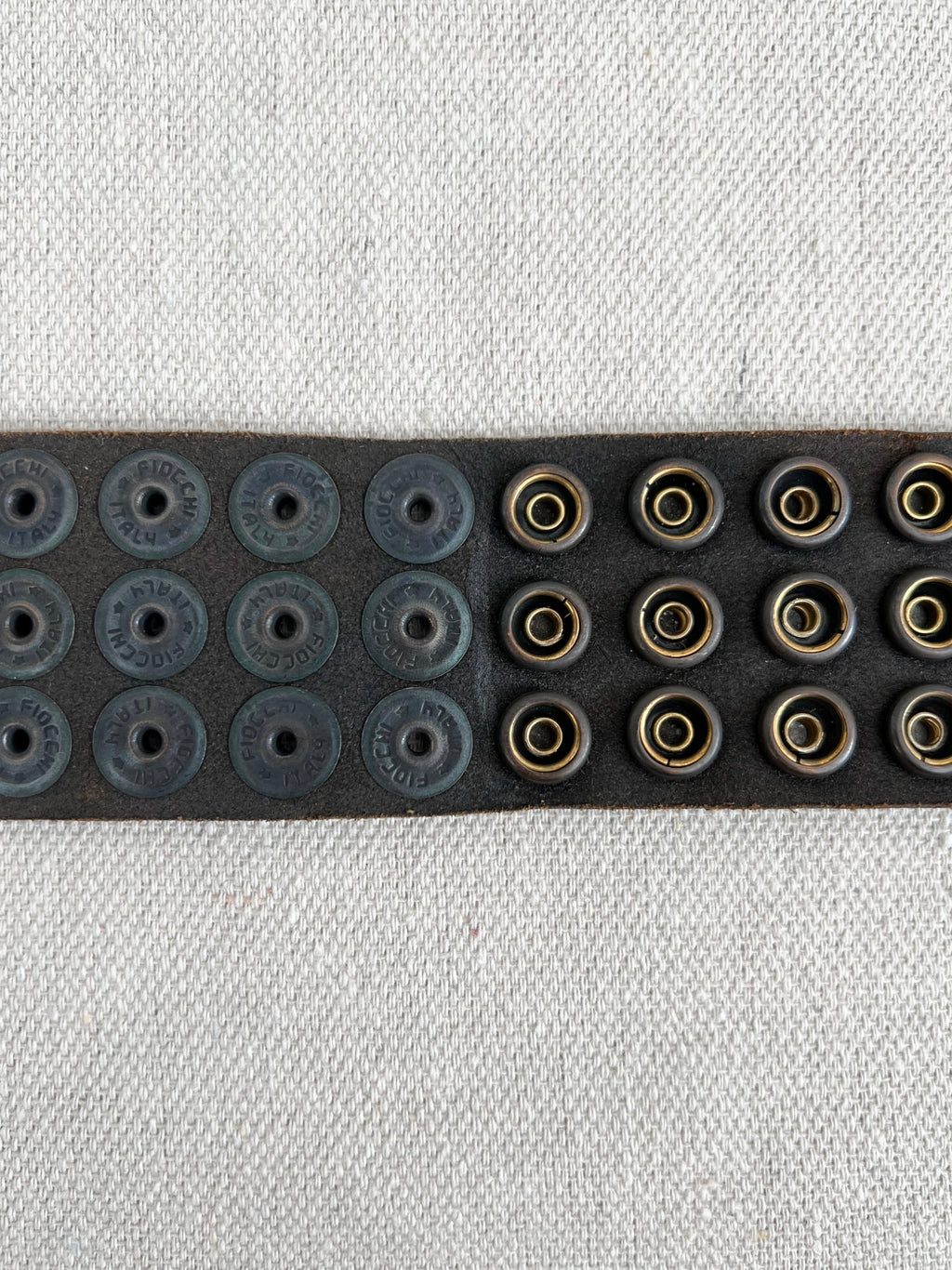 Vintage Neiman Marcus Heavyweight Push Stud Leather Belt
