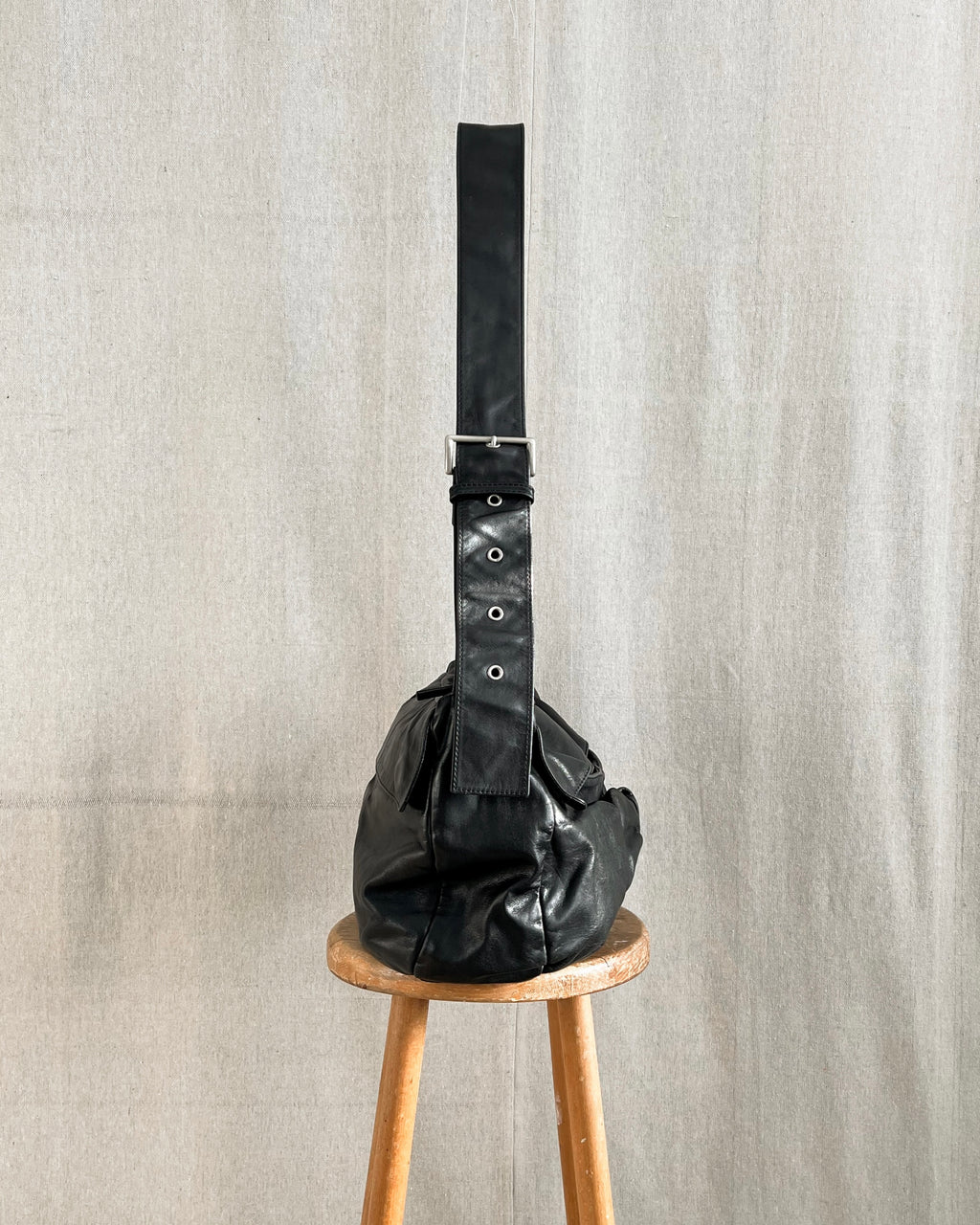 Yohji Yamamoto Y’s 1990s Cowhide Leather Messenger Bag