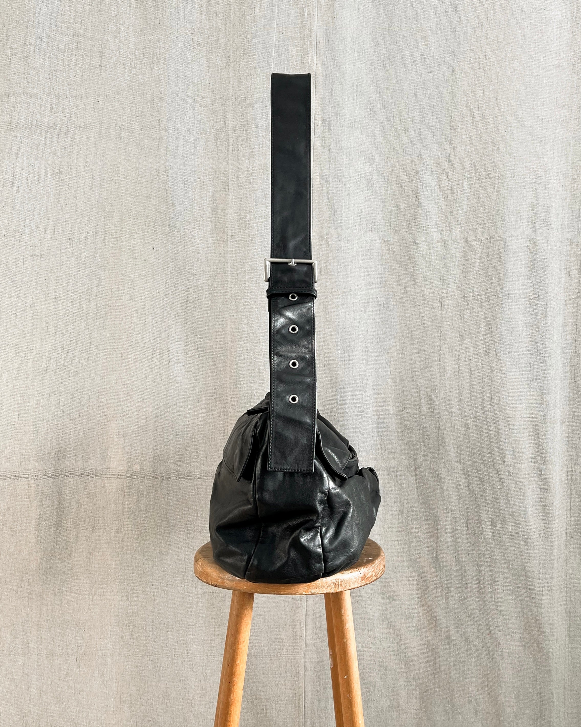 Yohji Yamamoto Y’s 1990s Cowhide Leather Messenger Bag