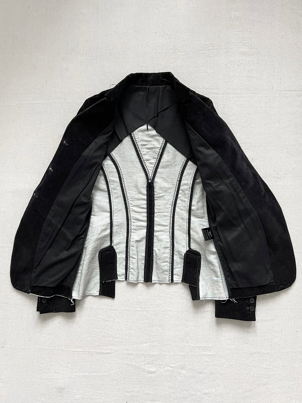Masnada Tailored Stand Collar Velvet Jacket