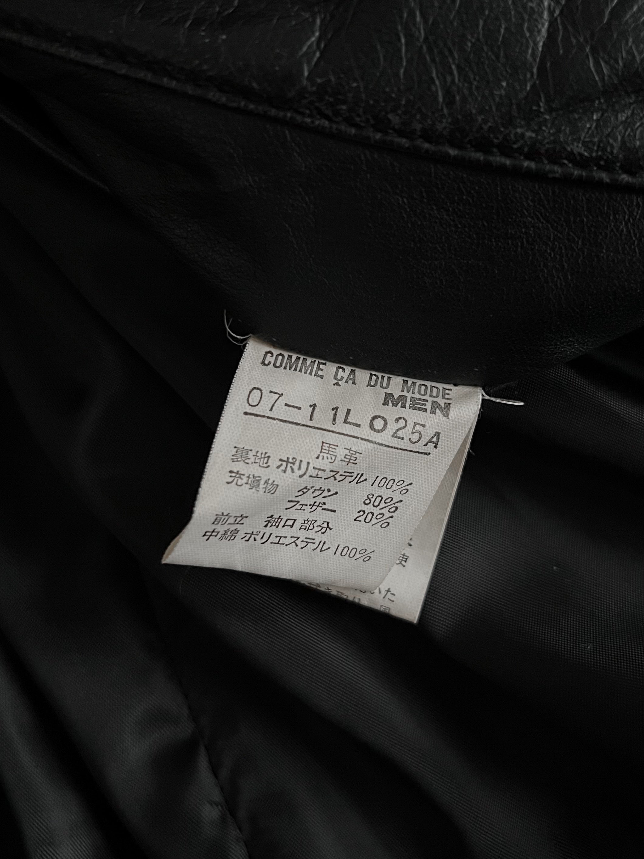 Comme Ca Du Mode Japan Horse Leather Down Puffer Coat