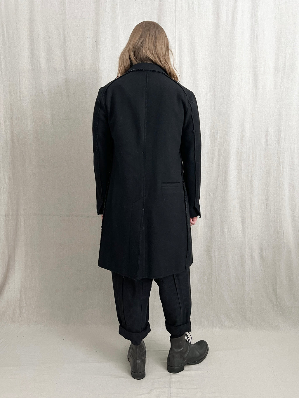 Patrick Stephan Raw Hem Coat