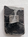 Vintage Sterling Silver Woven Cage Cuff