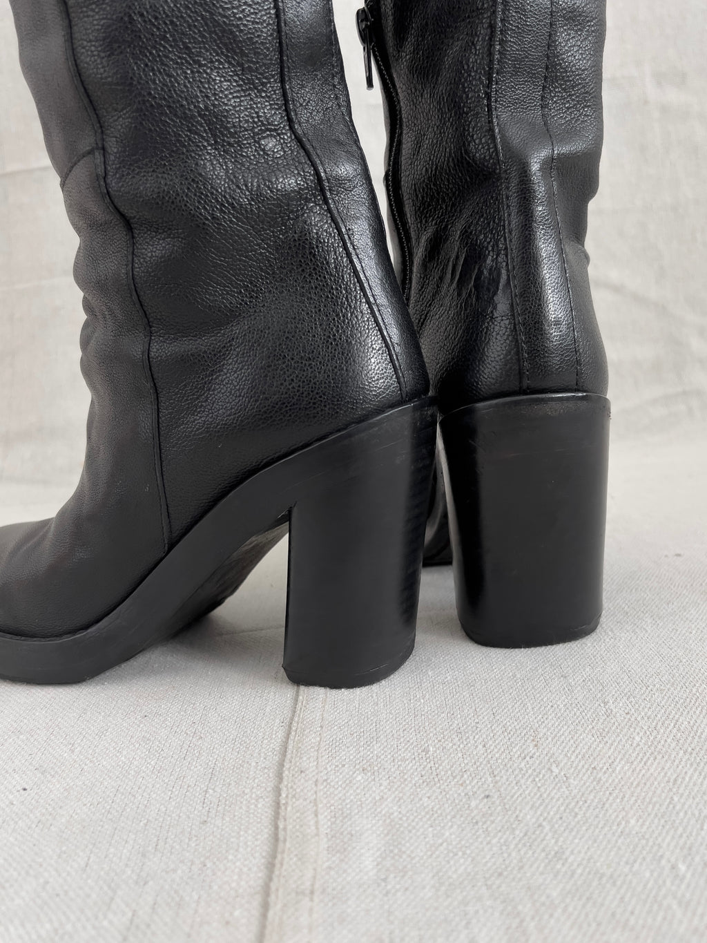 Ann Demeulemeester Tall Leather Riding Boots