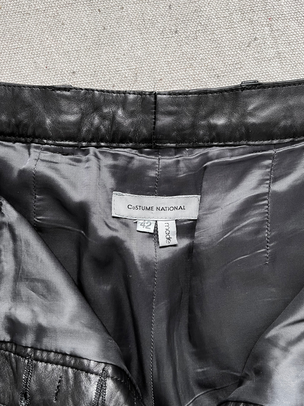 Costume National AW1999 Runway Leather Trousers