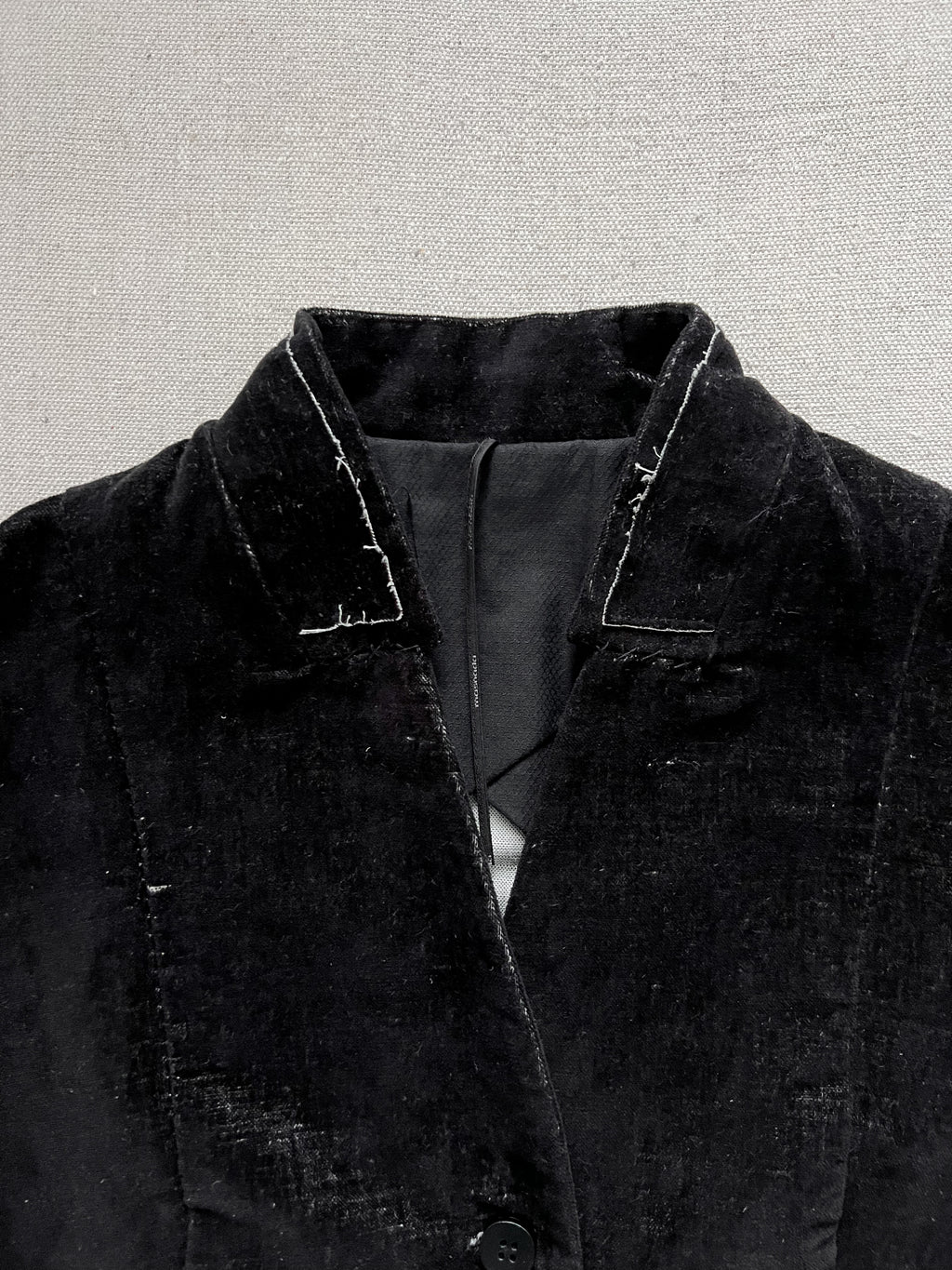 Masnada Tailored Stand Collar Velvet Jacket